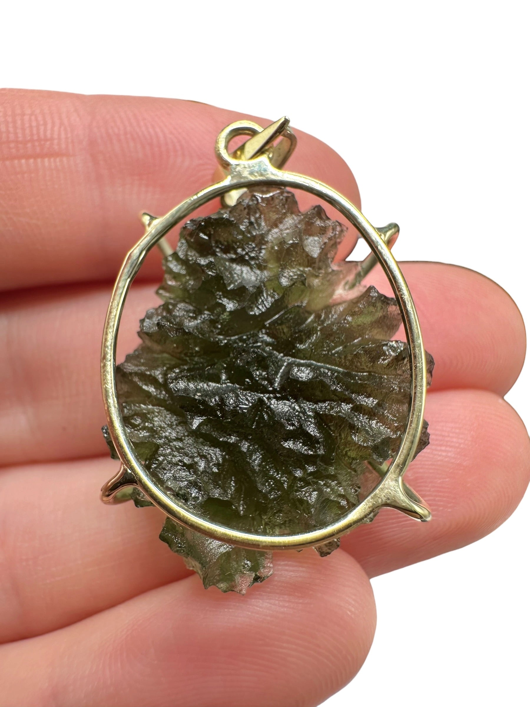 Gold moldavite pendant 6,9g from Besednice Jezkovna - ZP/V029