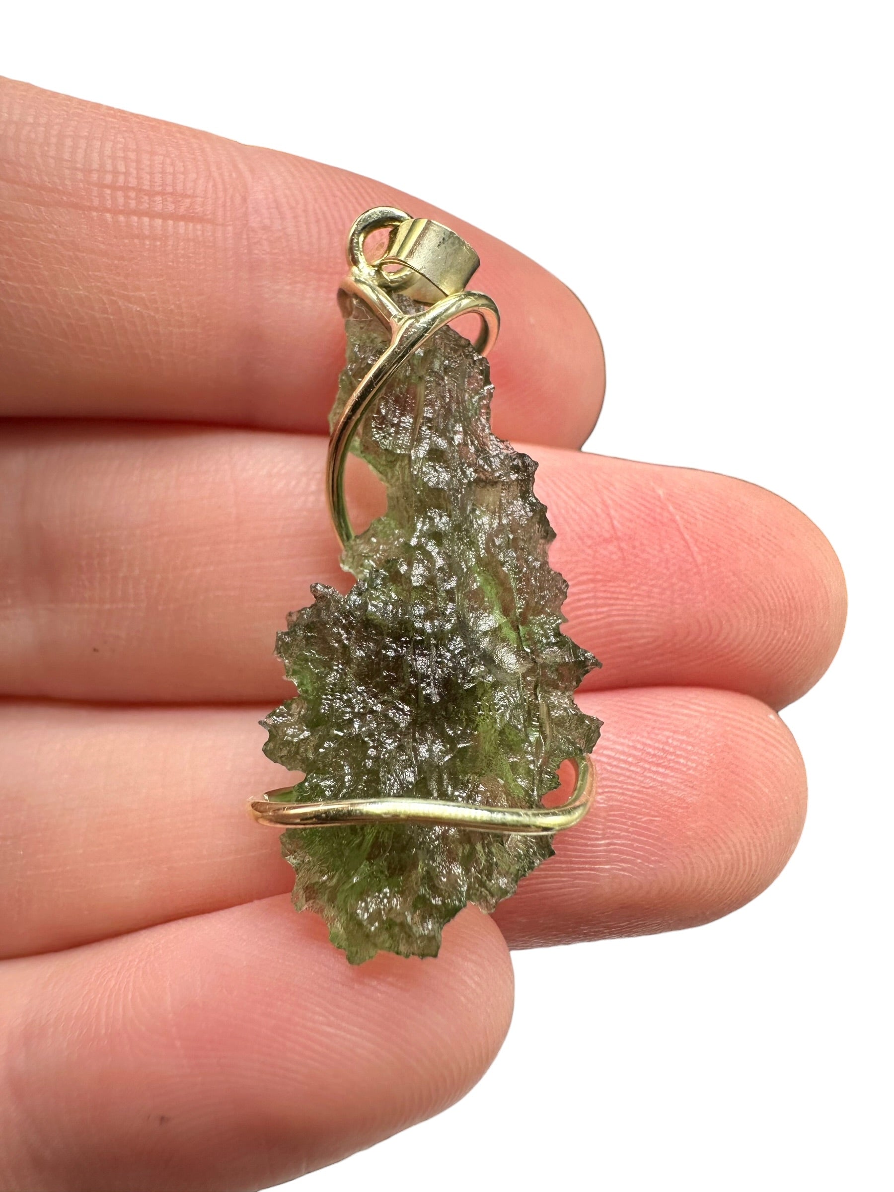 Gold moldavite pendant 3,7g - ZP/V030