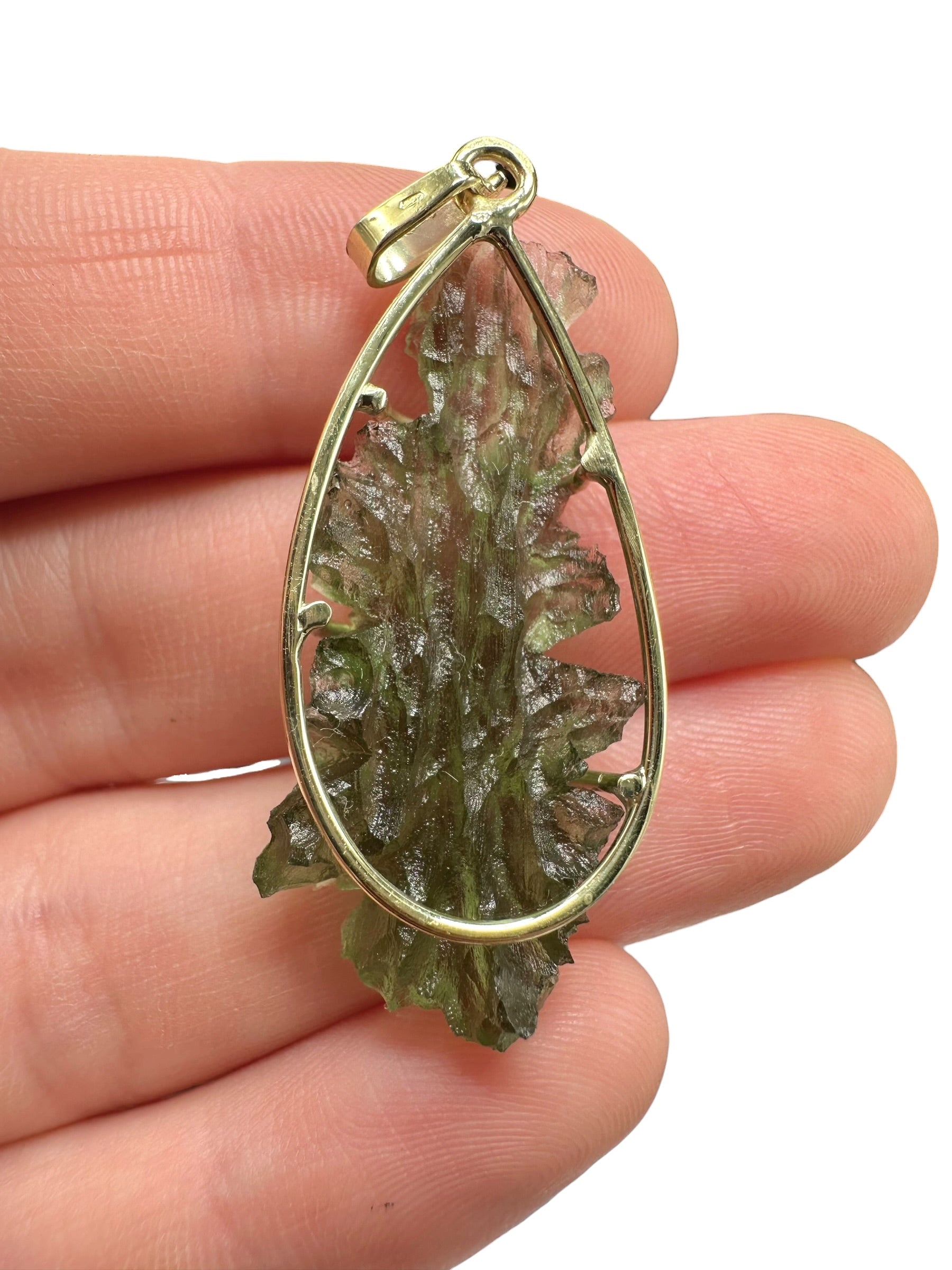 Gold moldavite pendant 4,5g from Besednice Jezkovna - ZP/V031