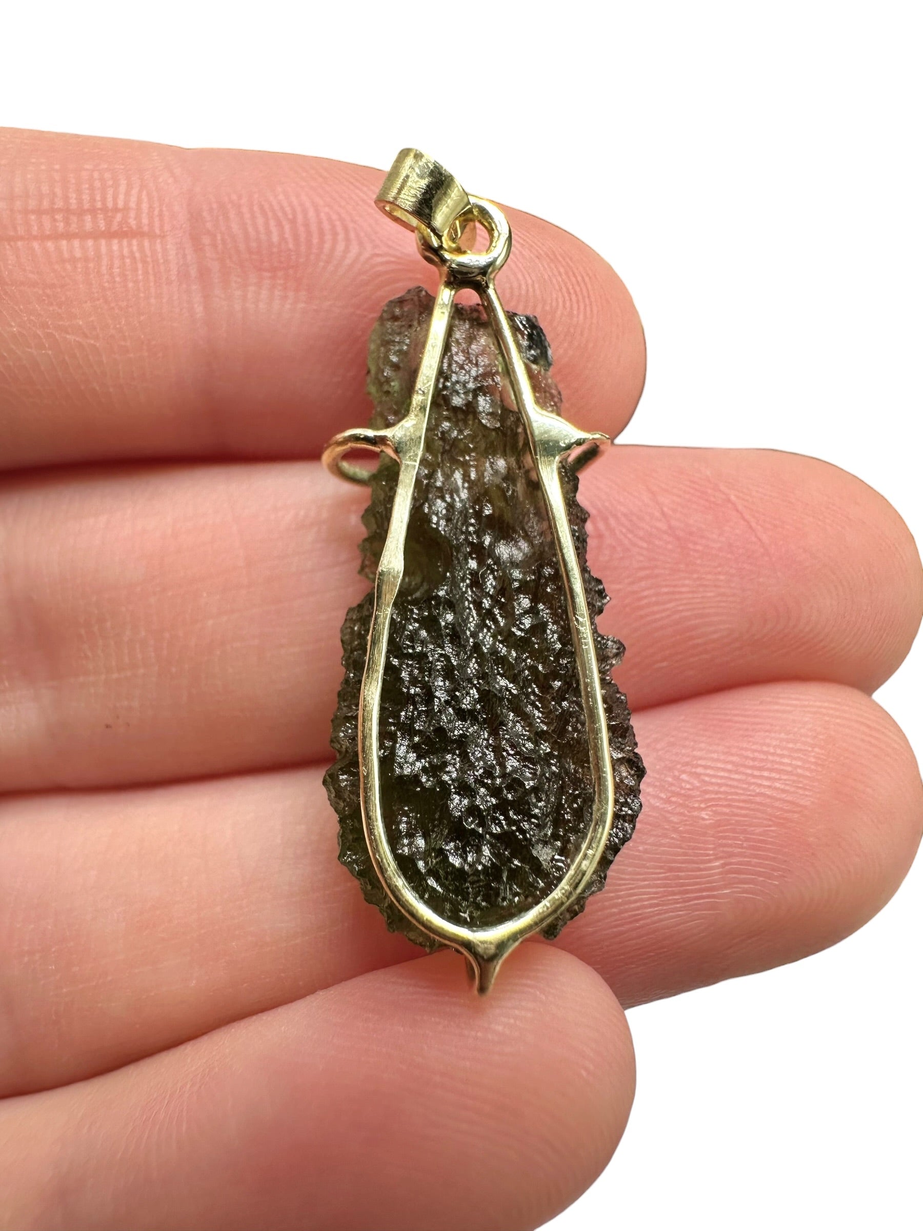 Gold moldavite pendant 3,29g - ZP/V032