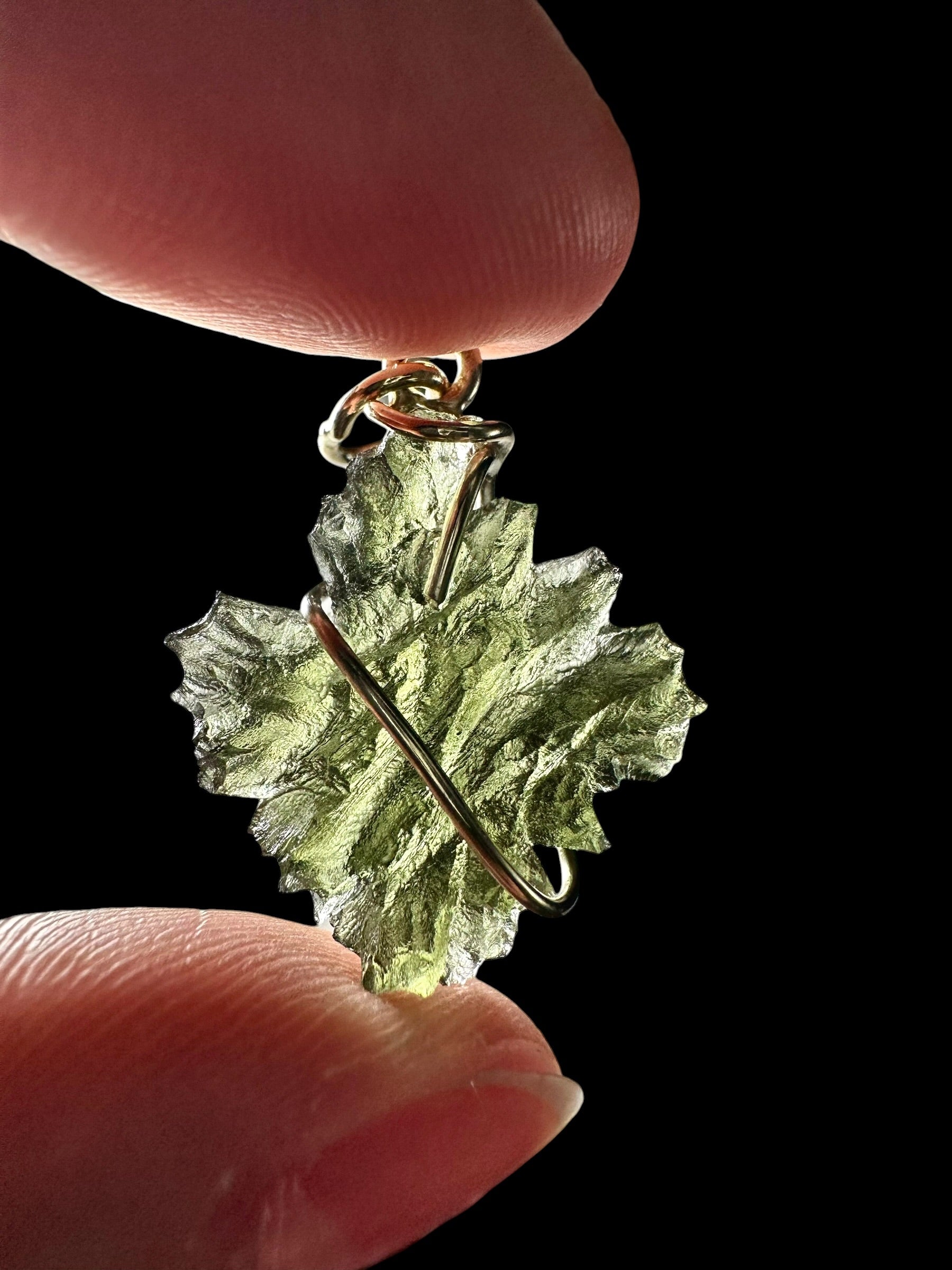 Gold moldavite pendant 3,2g from Besednice Jezkovna - ZP/V033