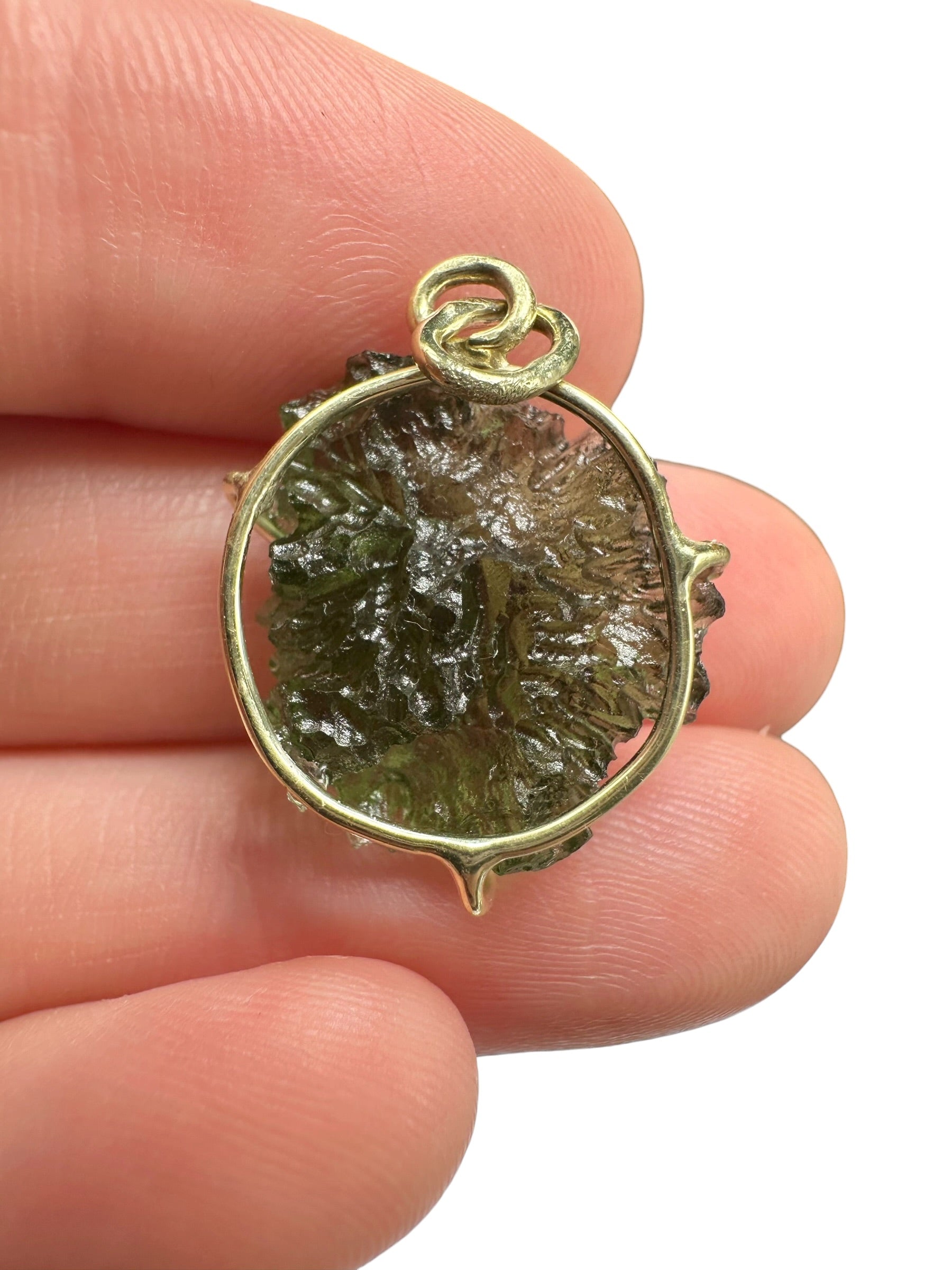 Gold moldavite pendant 2,9g - ZP/V034