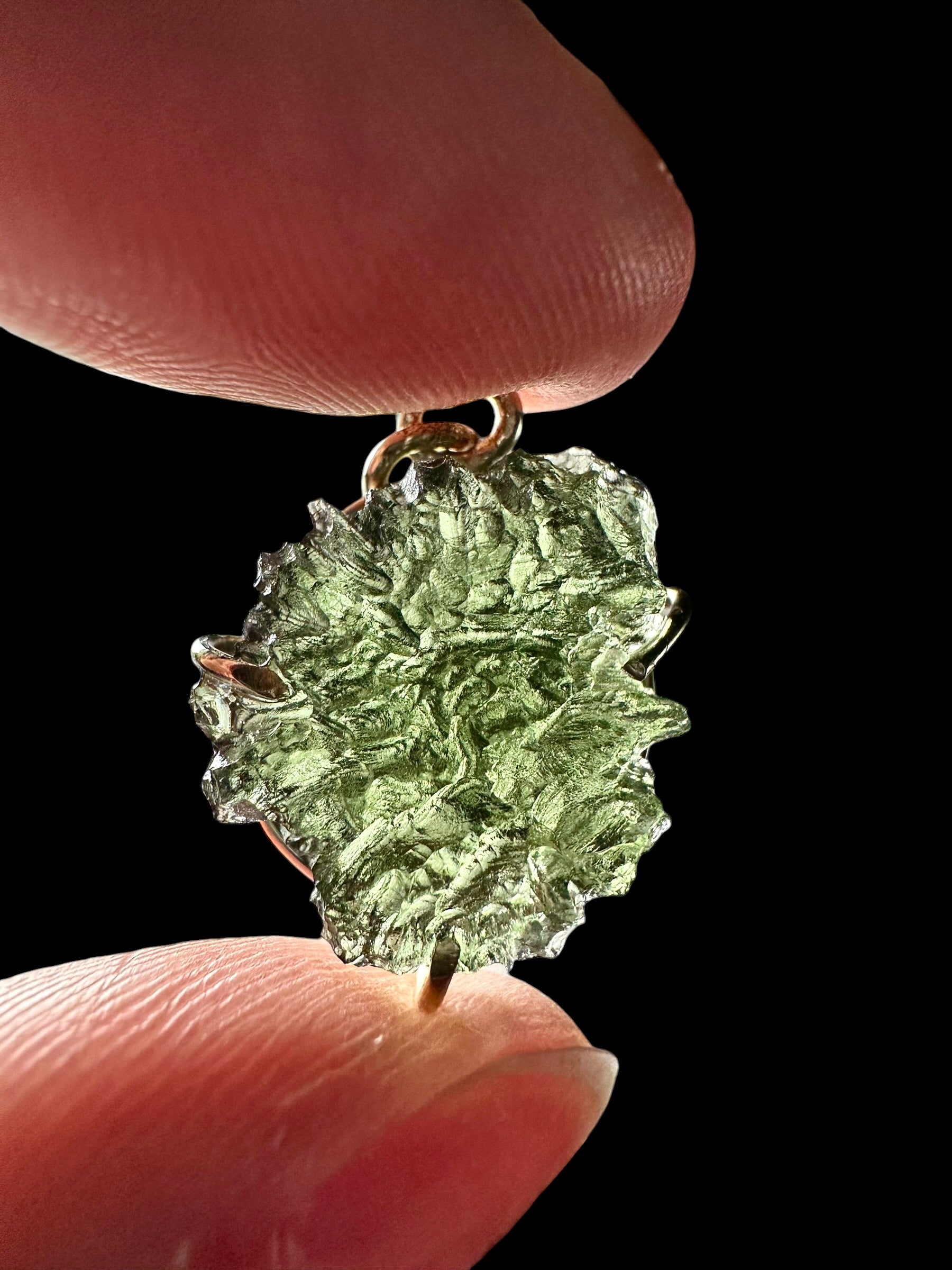 Gold moldavite pendant 2,9g - ZP/V034