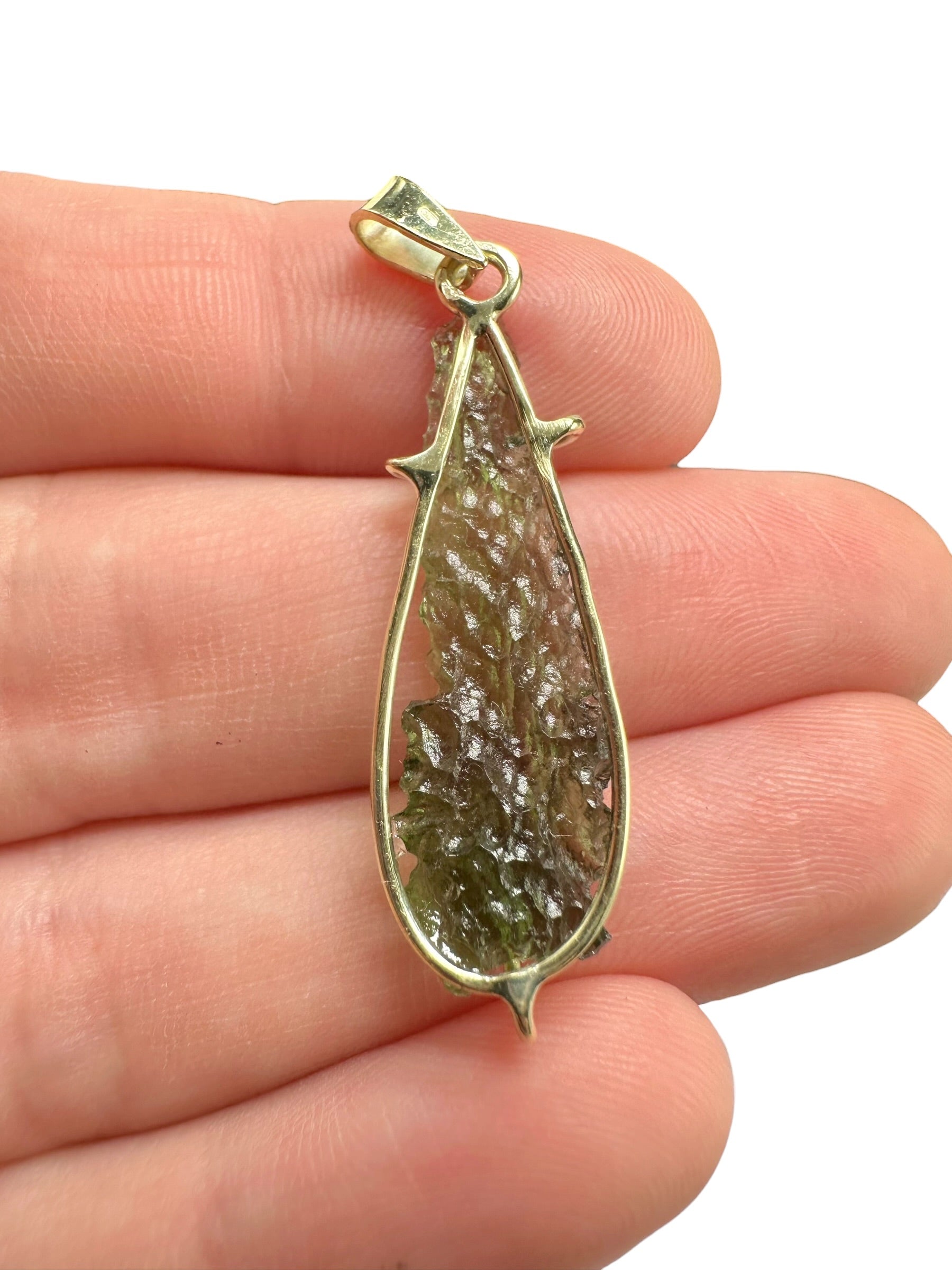 Gold moldavite pendant 2,1g - ZP/V037