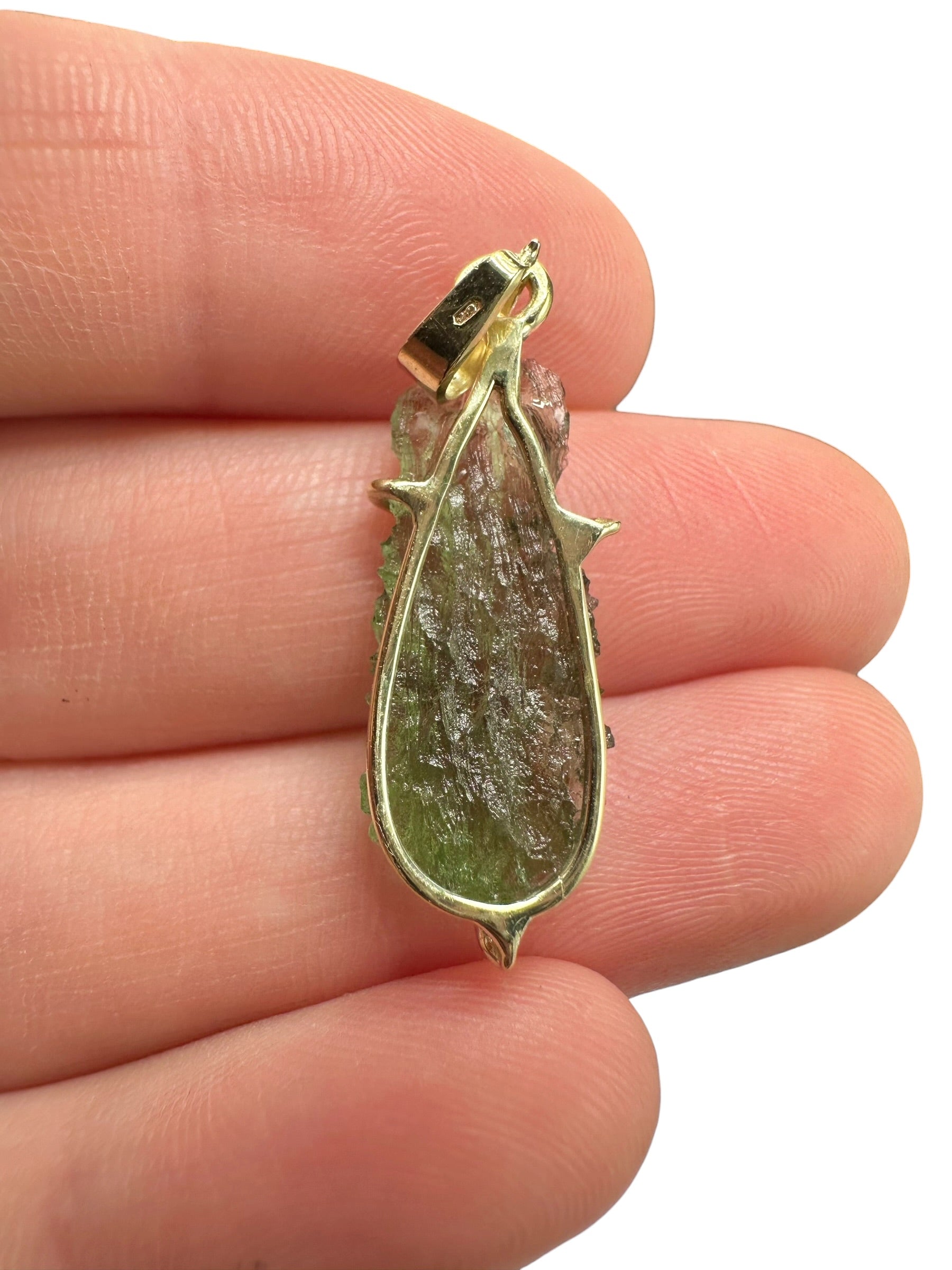 Gold moldavite pendant 1,83g - ZP/V038