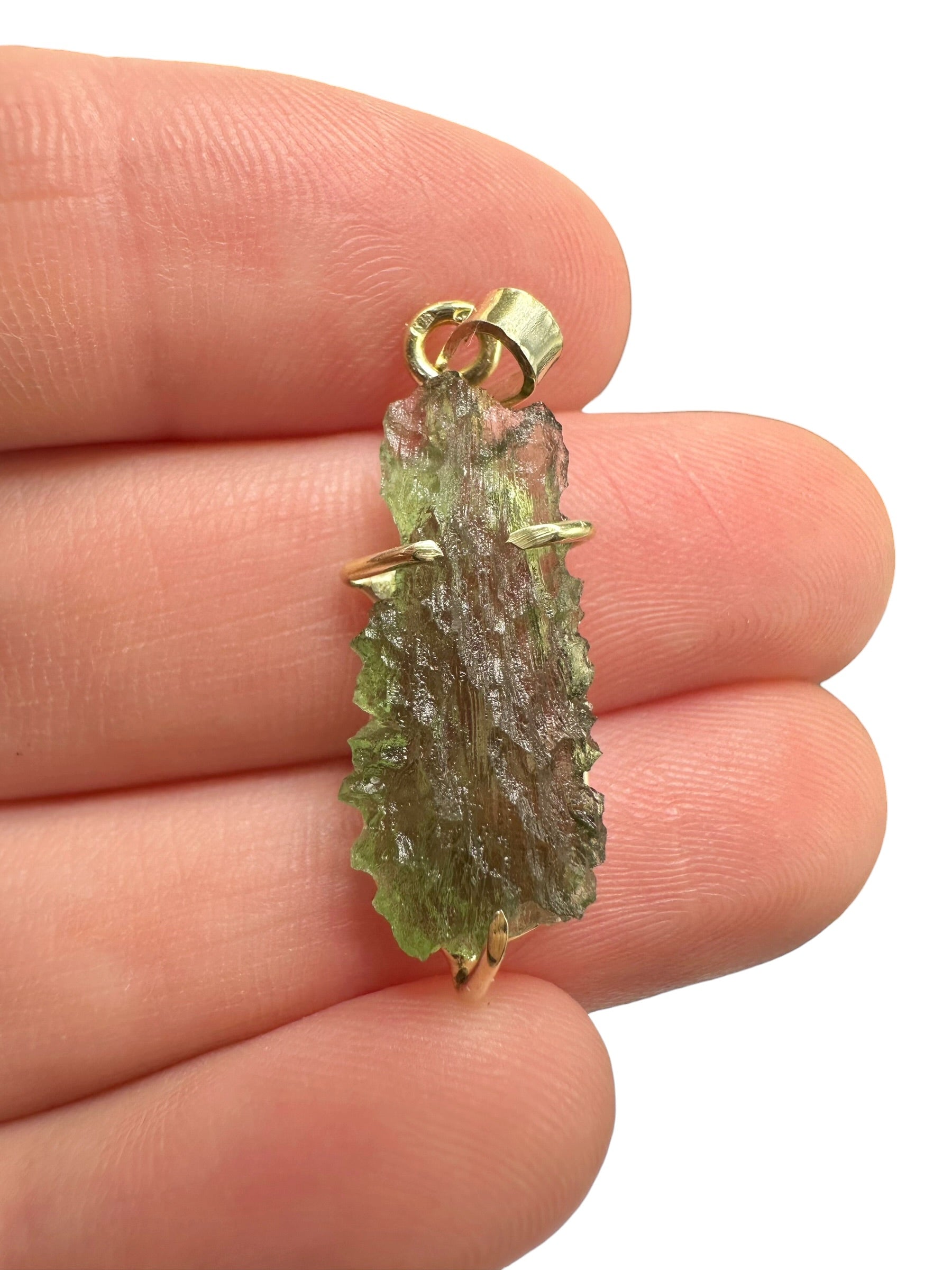 Gold moldavite pendant 1,83g