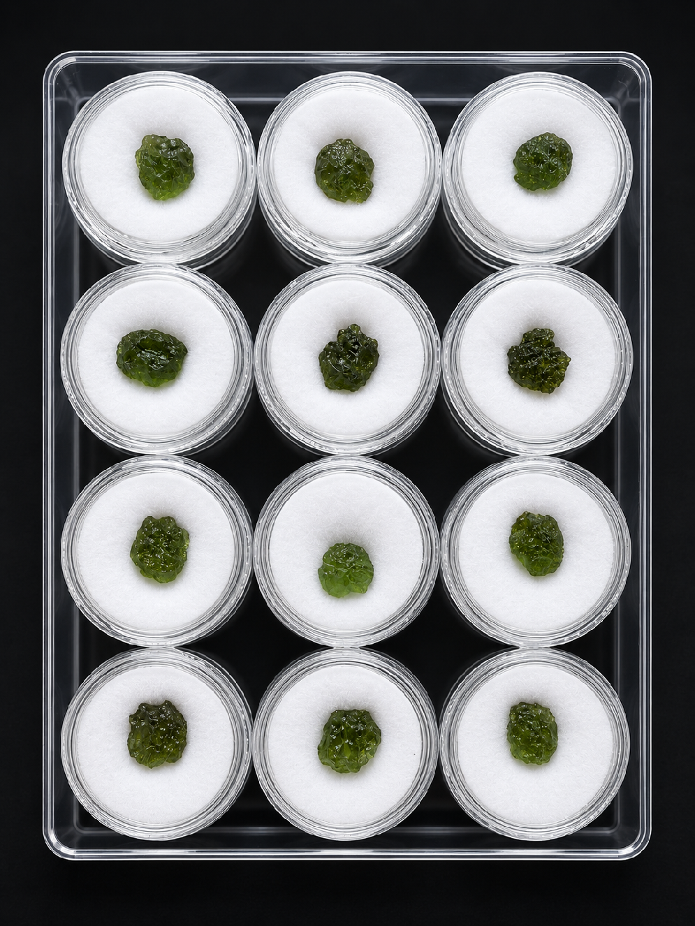 A bead made of raw moldavite – random piece - VK012