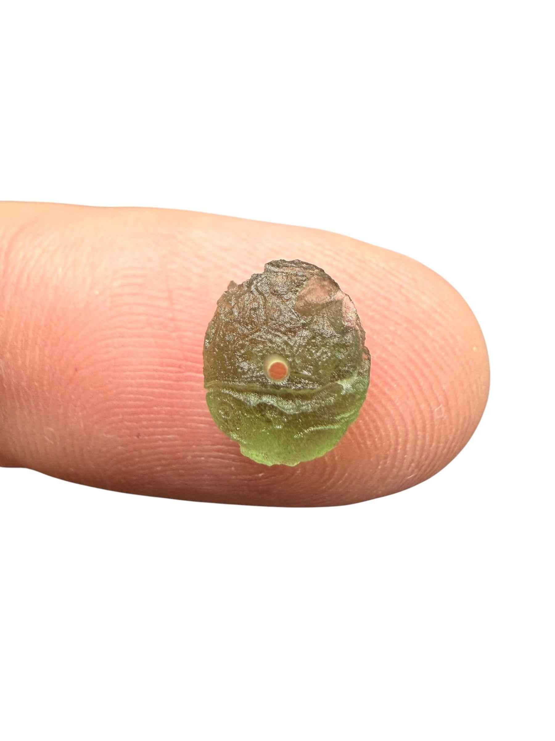 Perla di moldavite grezza 0,4g - VK013