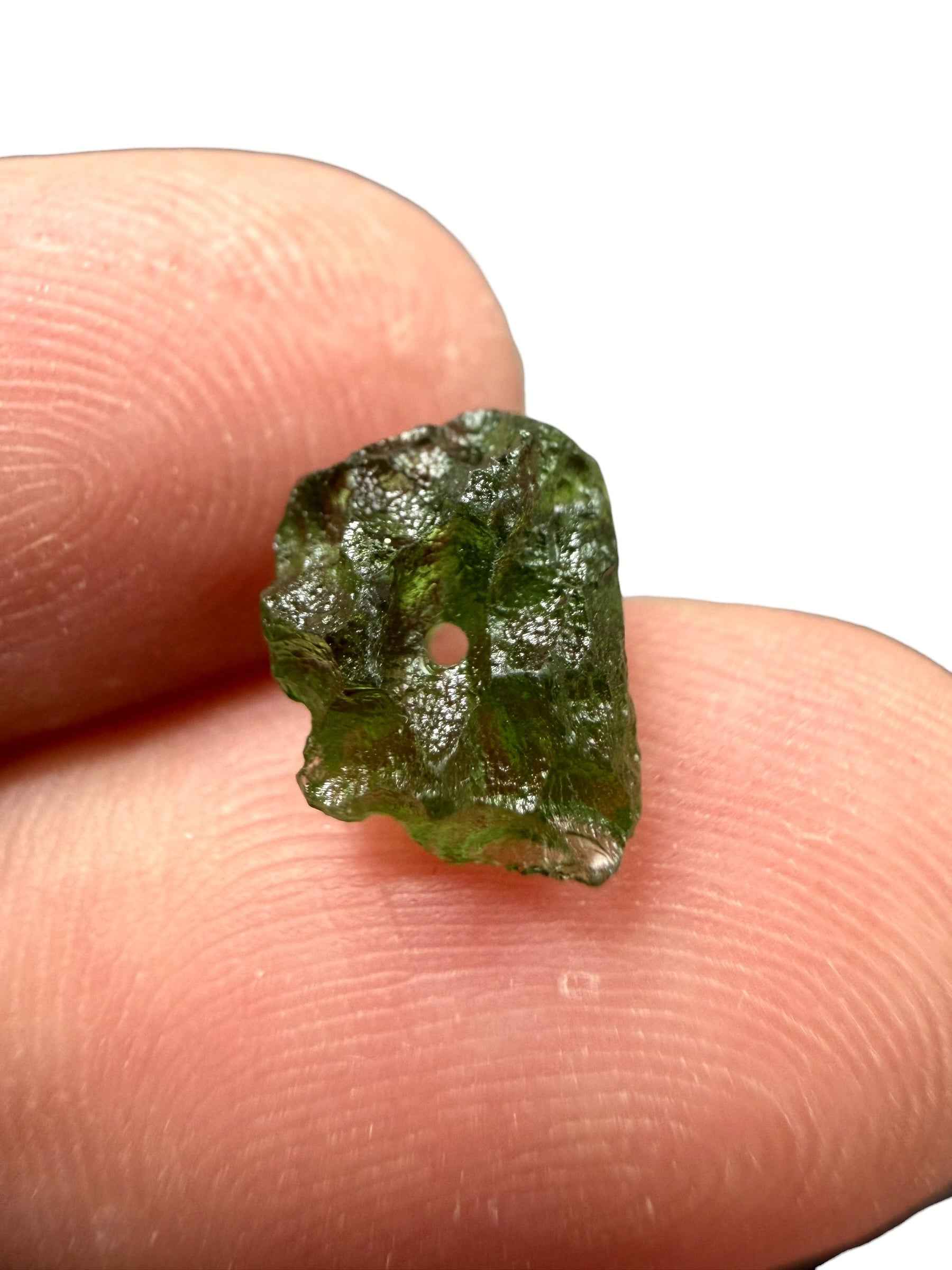 Perla di moldavite grezza 0,58g - VK021