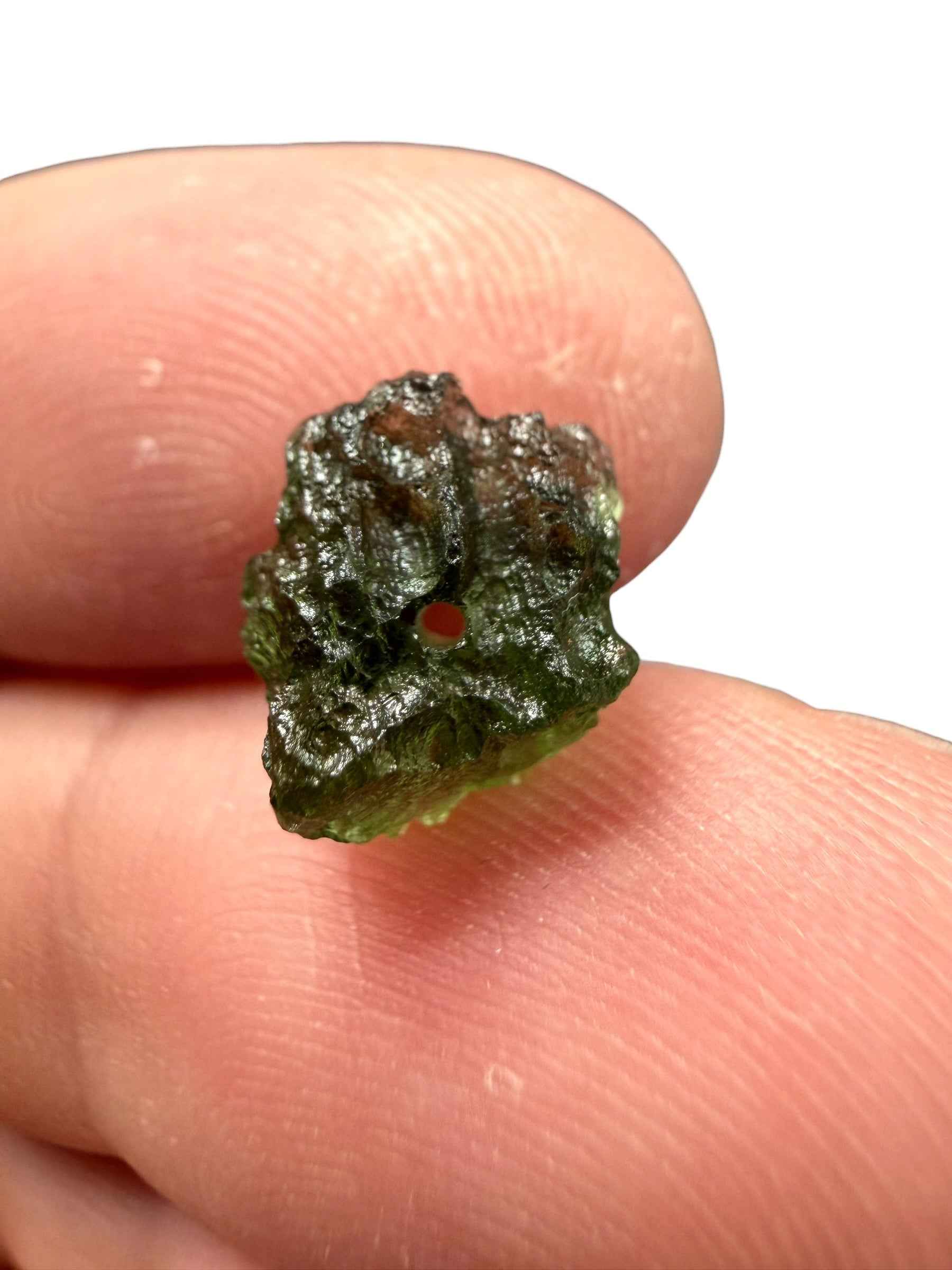 Perla di moldavite grezza 0,57g - VK022