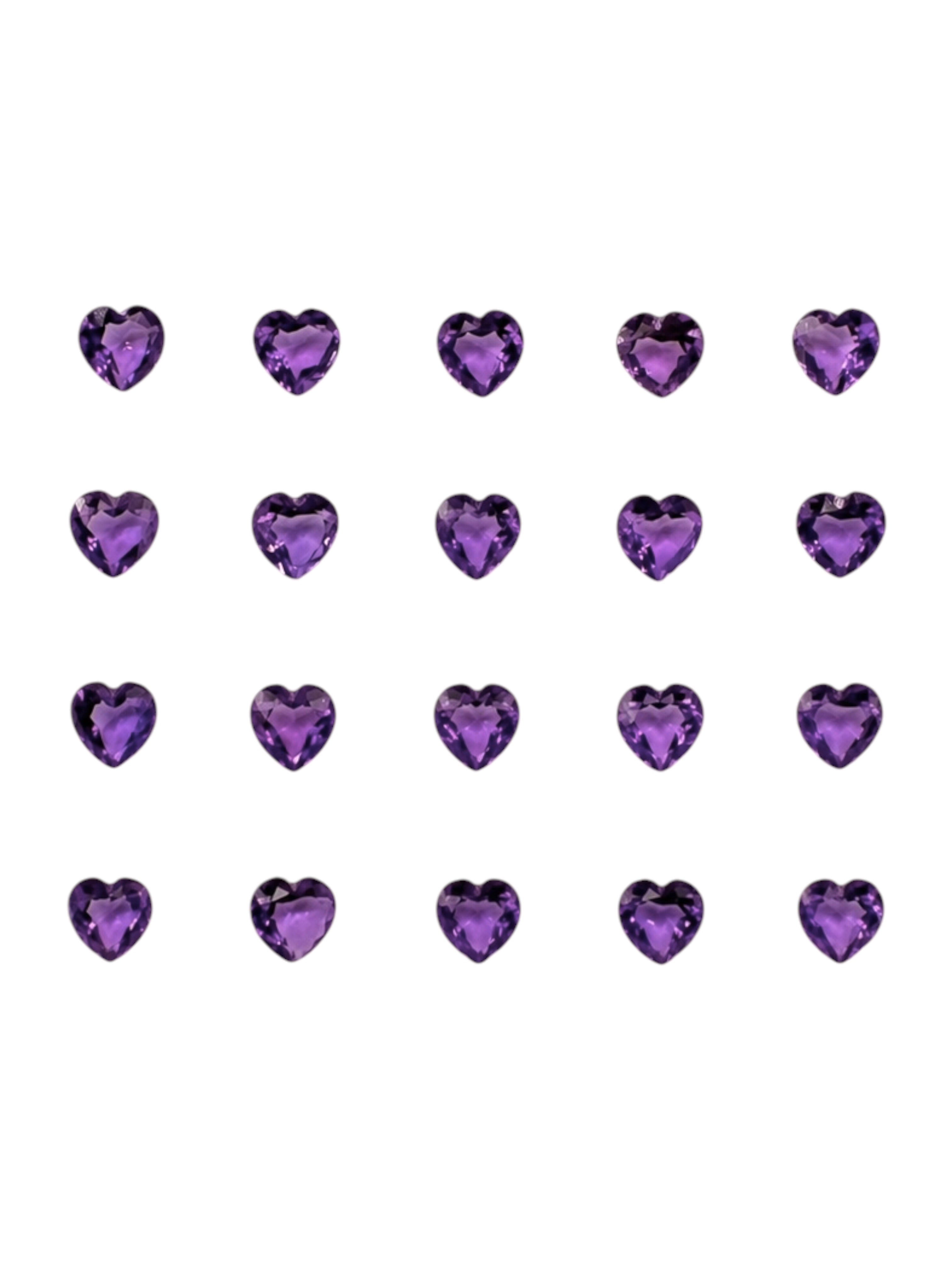 Faceted amethyst heart 5mm from Bolivia – random chodice