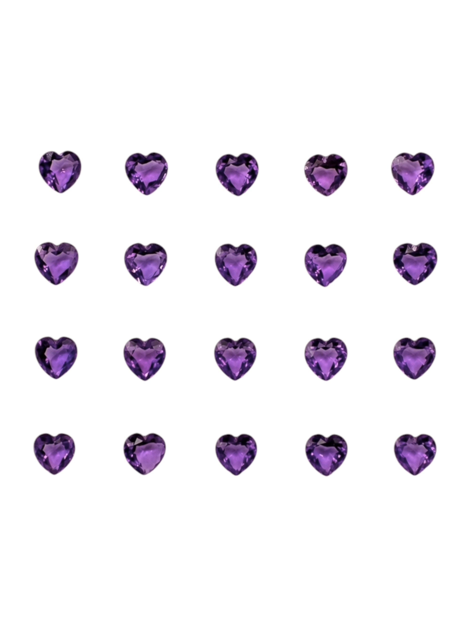 Faceted amethyst heart 5mm from Bolivia – random chodice
