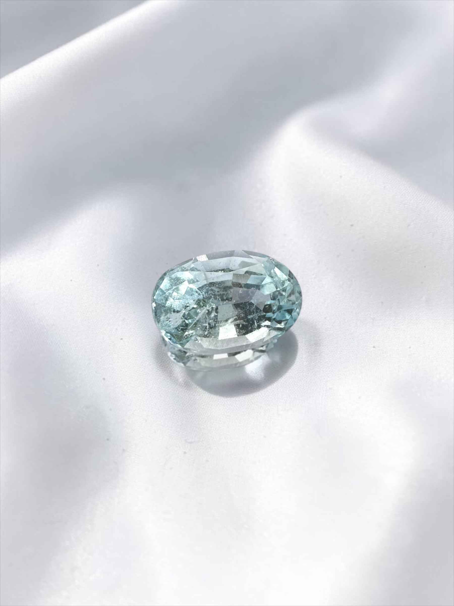 Acquamarina sfaccettata proveniente dall'India, 0,85 ct - BAK08
