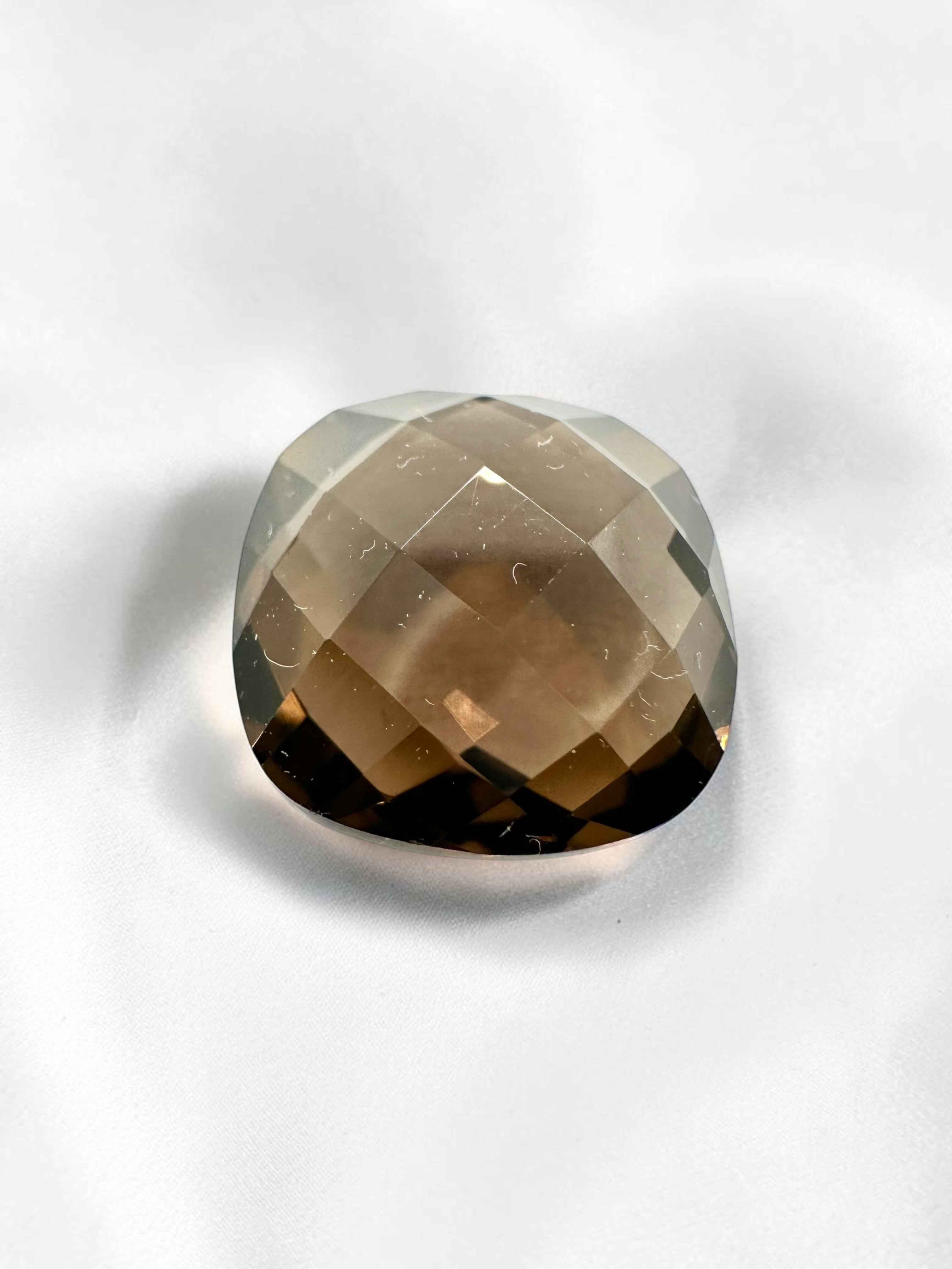 Quarzo fumé sfaccettato dal Brasile 6,45ct – checkerboard cut - BZA02