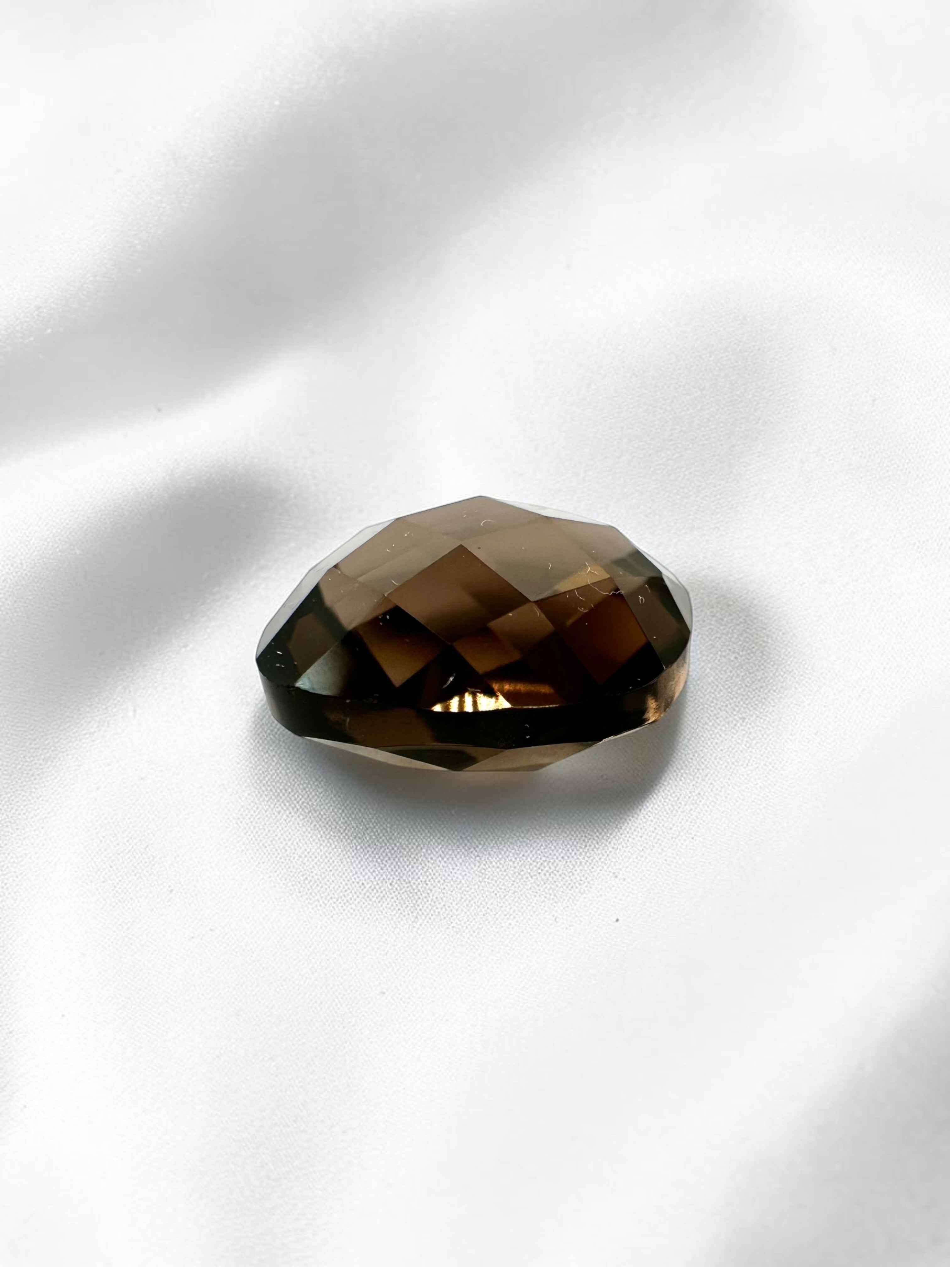 Quarzo fumé sfaccettato dal Brasile 6,45ct – checkerboard cut - BZA02