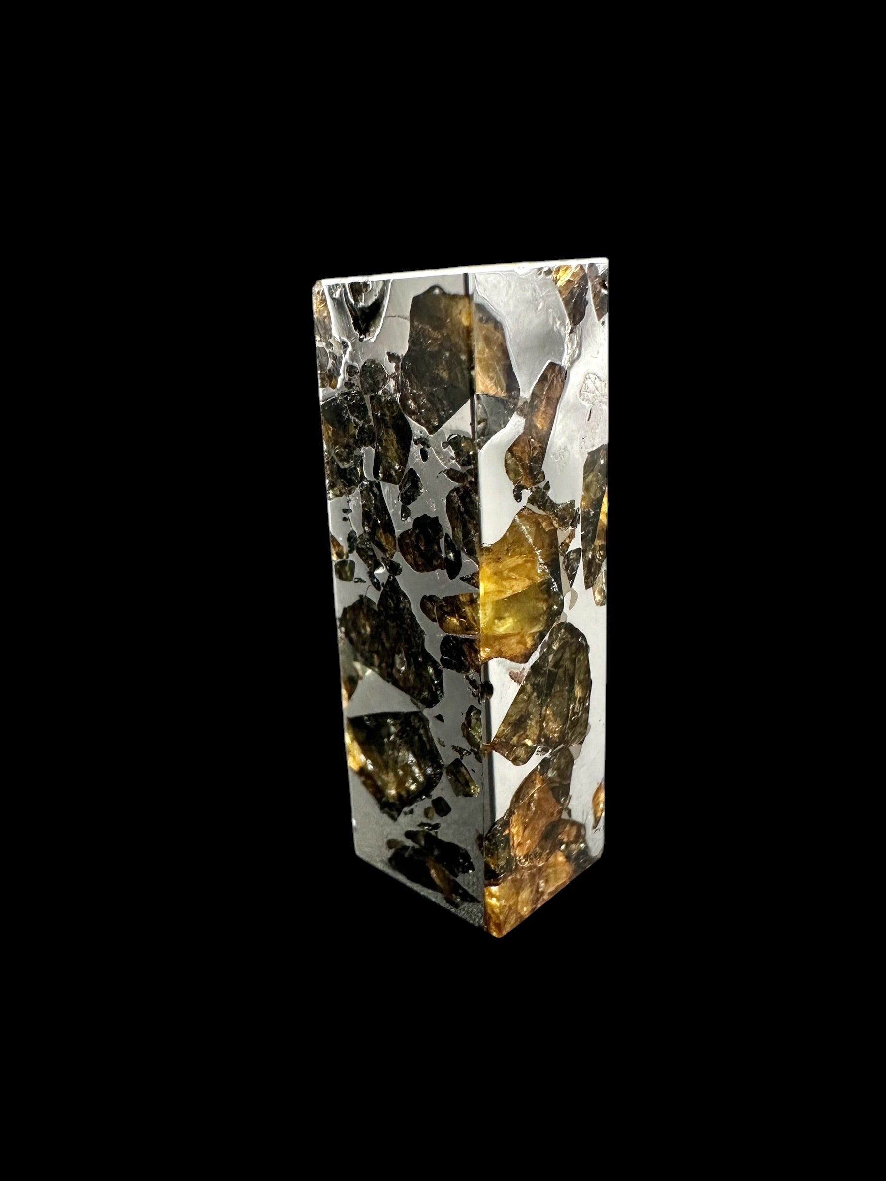 Meteorite Pallasite Seymchan – Rectangular prism 13,1g – Russia