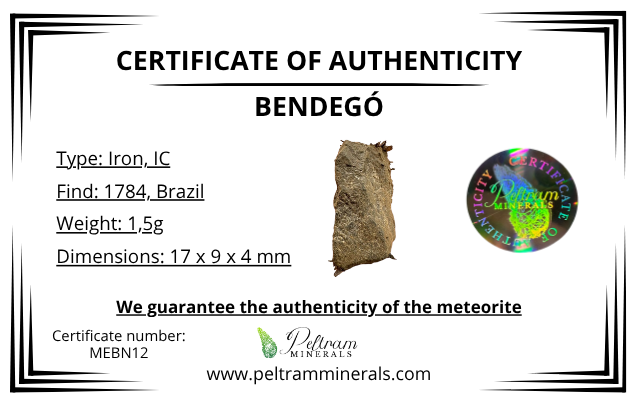Meteorite Bendegó 1,5g – Brazil - MEBN12