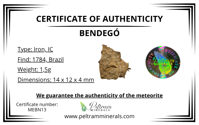 Meteorite Bendegó 1,5g – Brazil - MEBN13