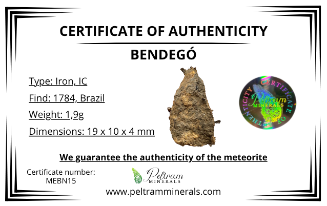 Meteorite Bendegó 1,9g – Brazil - MEBN15