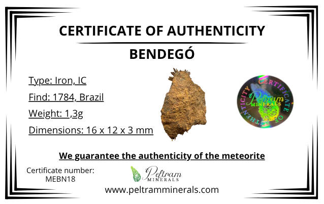 Meteorite Bendegó 1,3g – Brazil - MEBN18