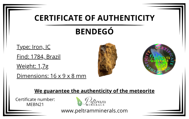 Meteorite Bendegó 1,7g – Brazil - MEBN21