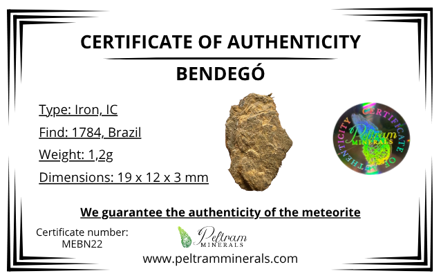 Meteorite Bendegó 1,2g – Brazil - MEBN22