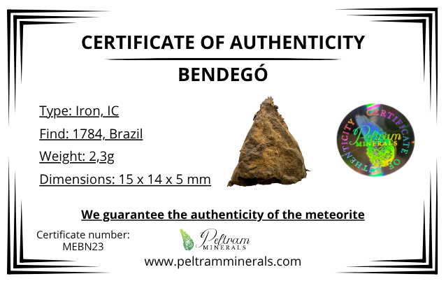 Meteorite Bendegó 2,3g – Brazil - MEBN23