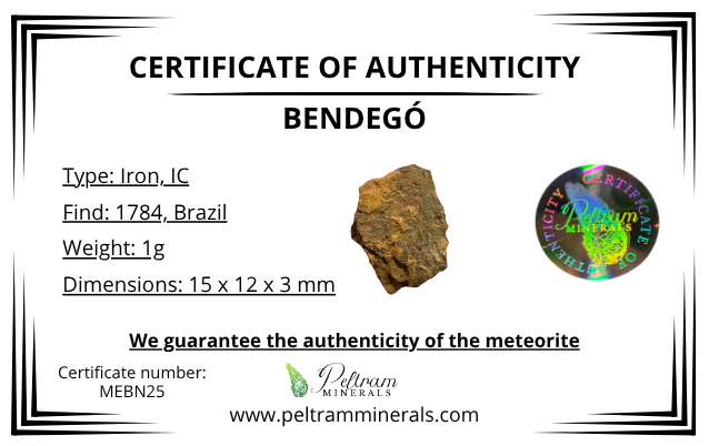 Meteorite Bendegó 1g – Brazil - MEBN25