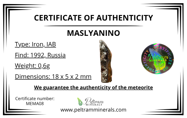 Meteorite Maslyanino 0,6g – Russia - MEMA08