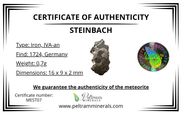 Meteorite Steinbach 0,7g – Germany - MEST07