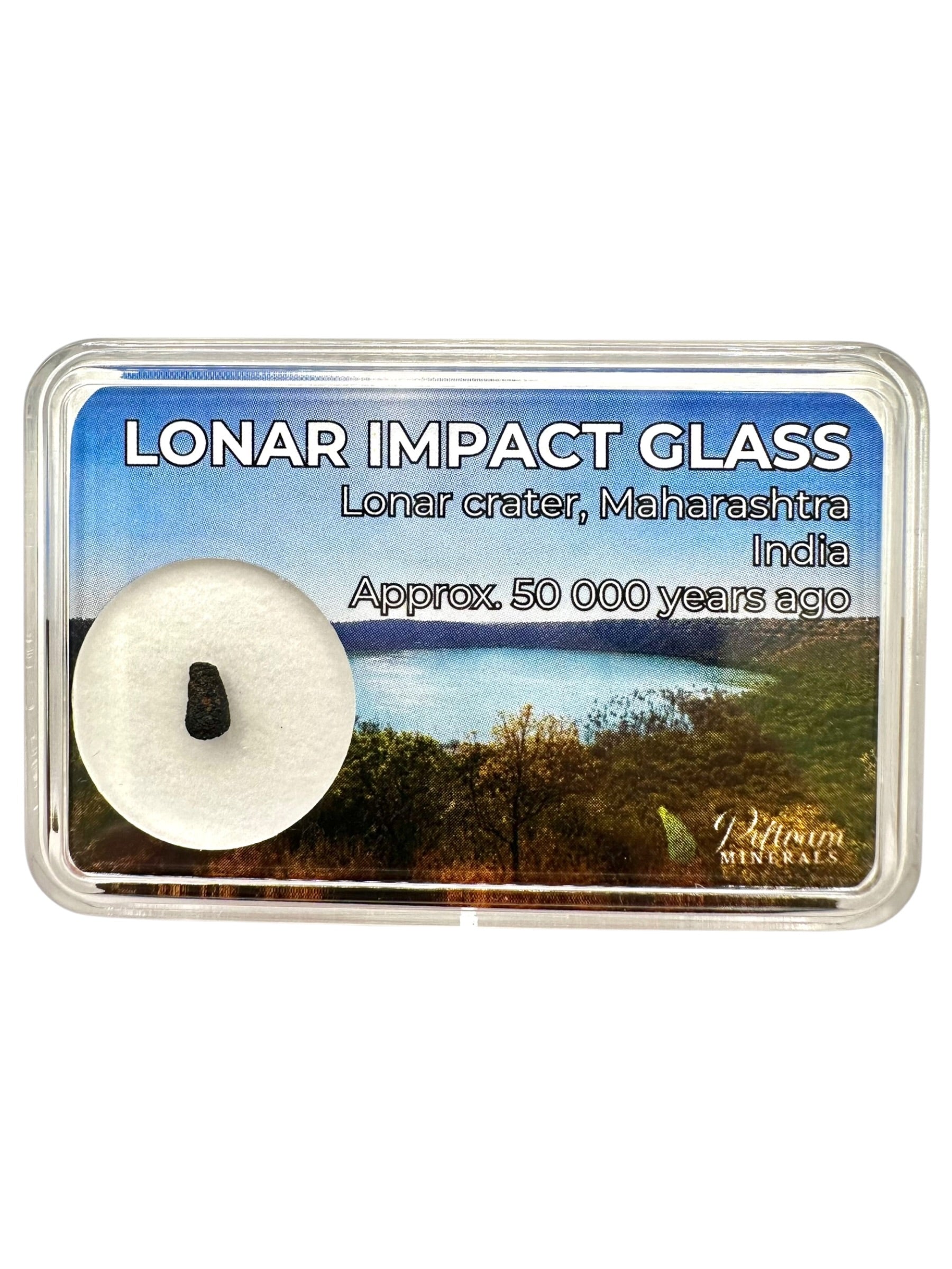 Lonar impact glass 0,04g – Lonar Crater, Maharashtra, India