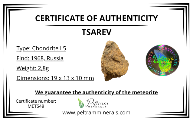 Meteorite Tsarev 2,8g – Volgograd, Russia - METS48