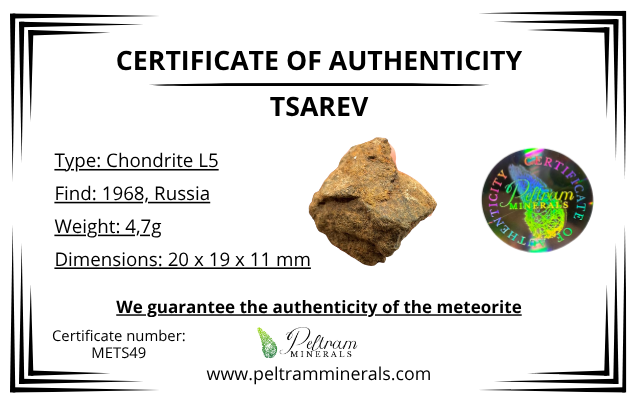 Meteorite Tsarev 4,7g – Volgograd, Russia - METS49