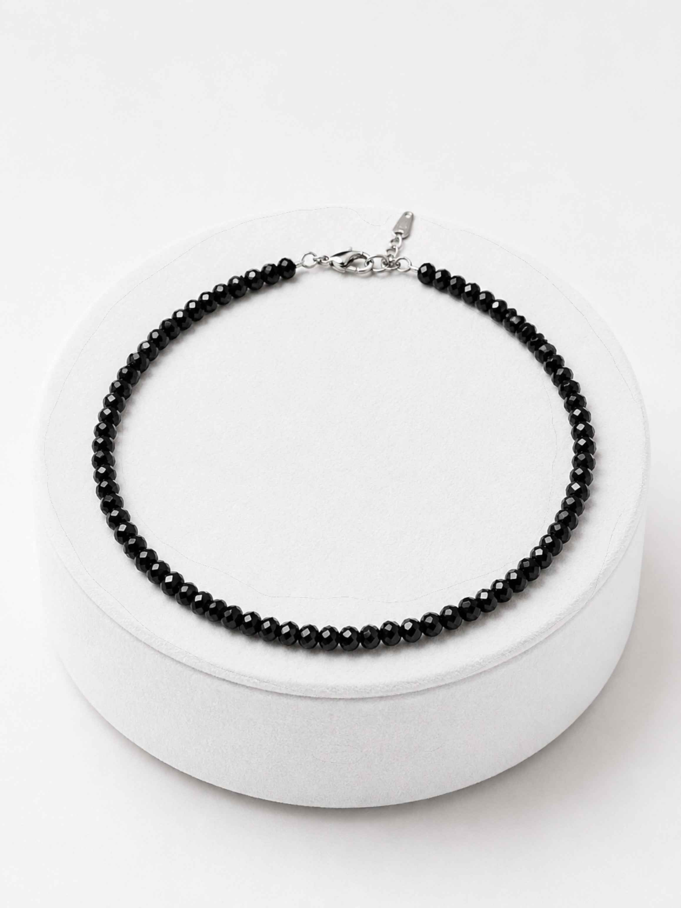 Spinel bracelet – Faceted 2 mm Beads – 925 Silver Clasp - NAR51