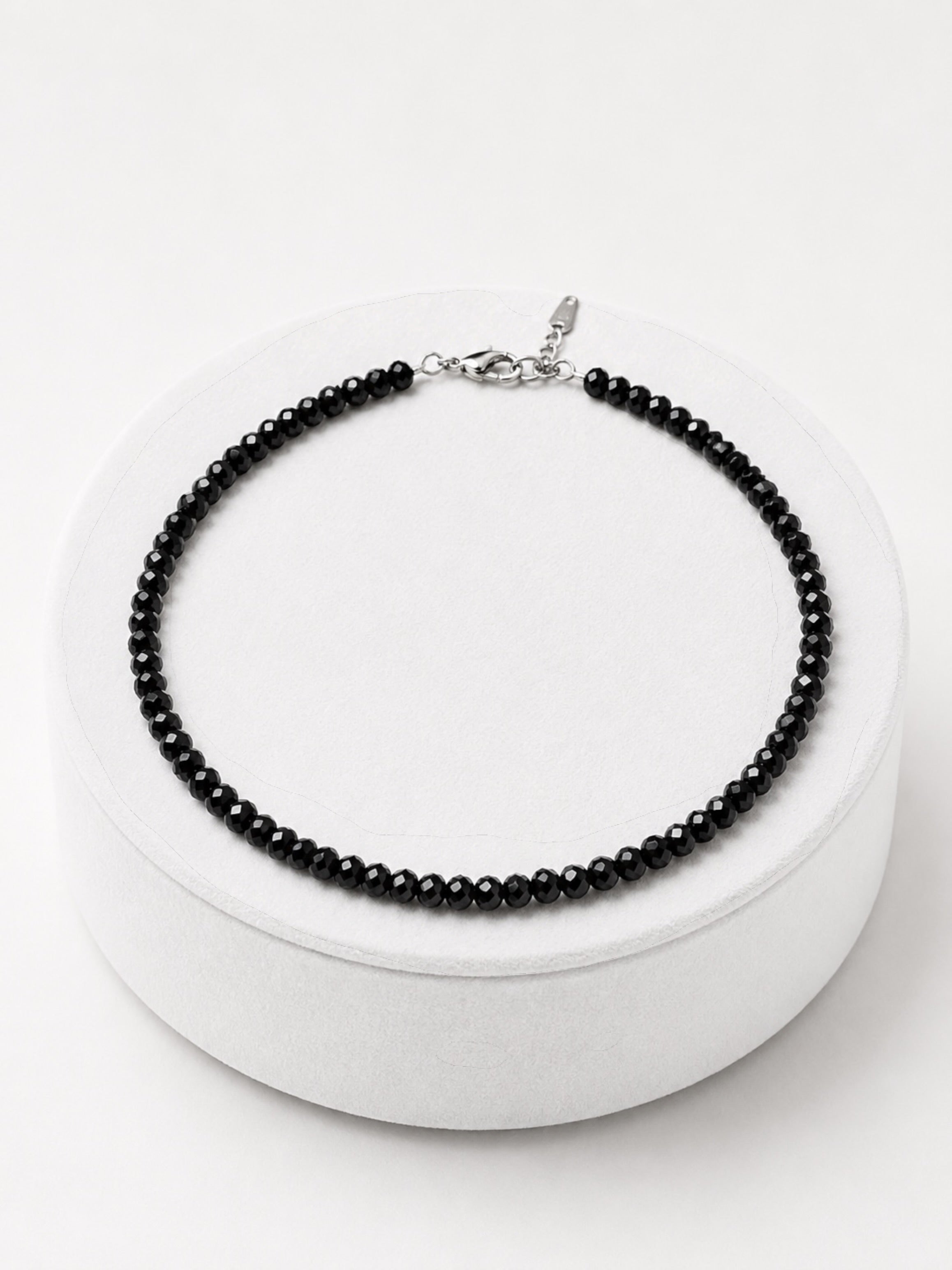 Spinel bracelet – Faceted 2 mm Beads – 925 Silver Clasp