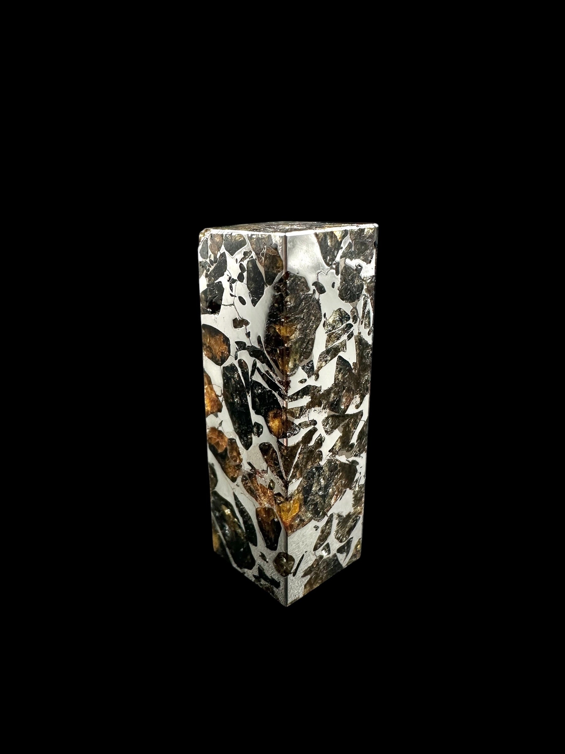 Meteorite Pallasite Seymchan – Rectangular prism 13g – Russia - MESM135