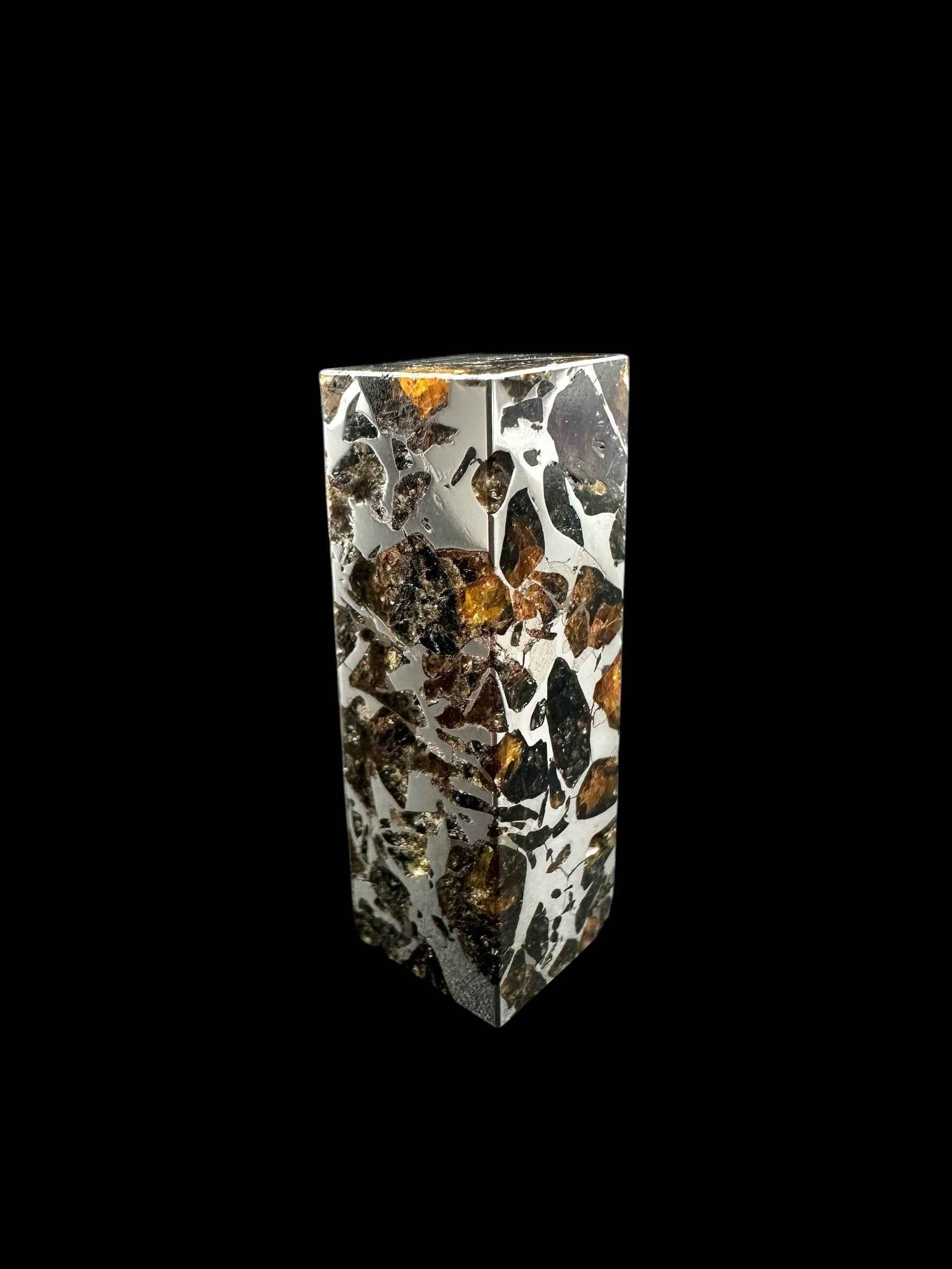 Meteorite Pallasite Seymchan – Rectangular prism 13g – Russia - MESM135