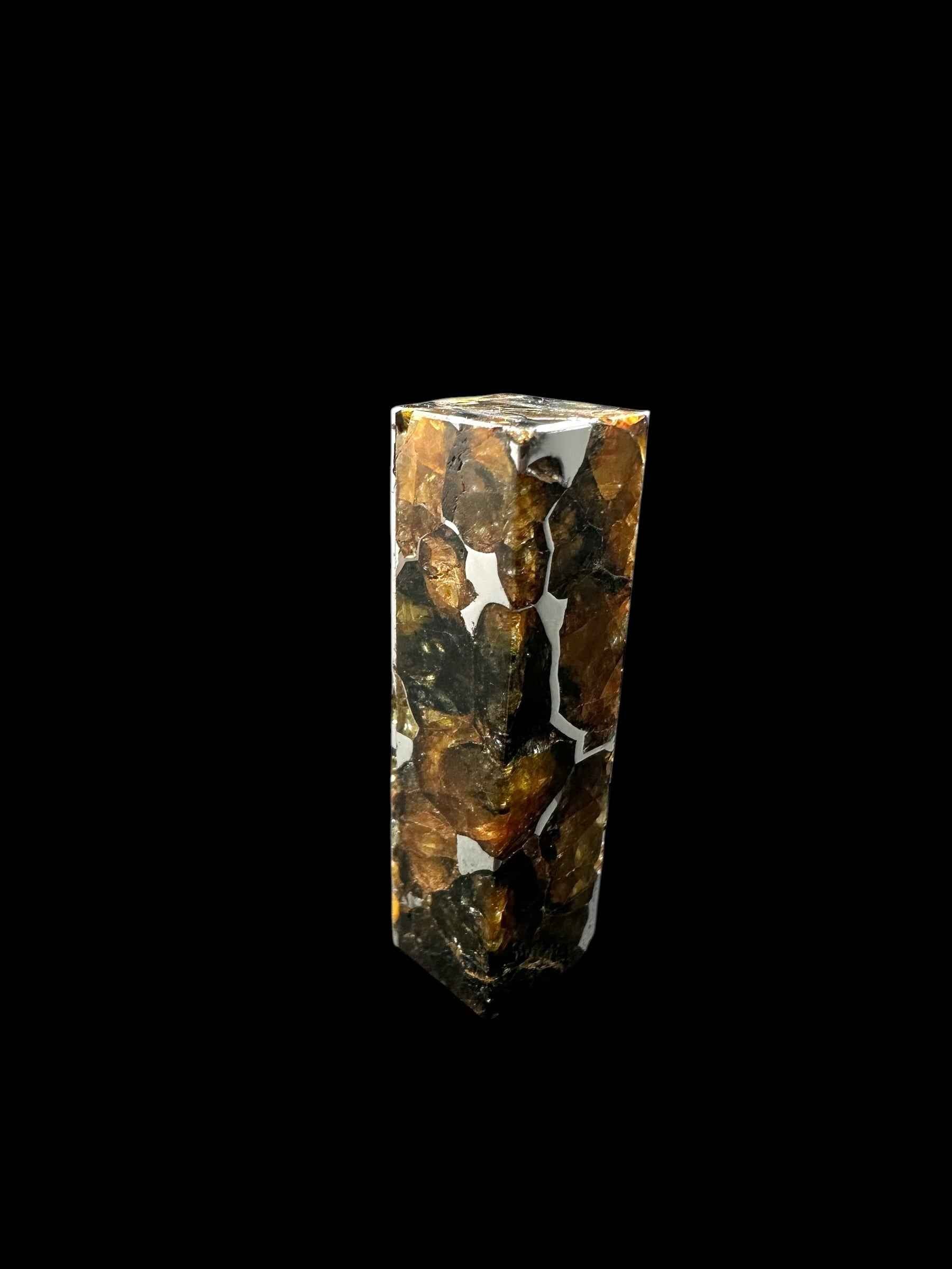 Meteorite Pallasite Seymchan – Rectangular prism 9,4g – Russia - MESM136