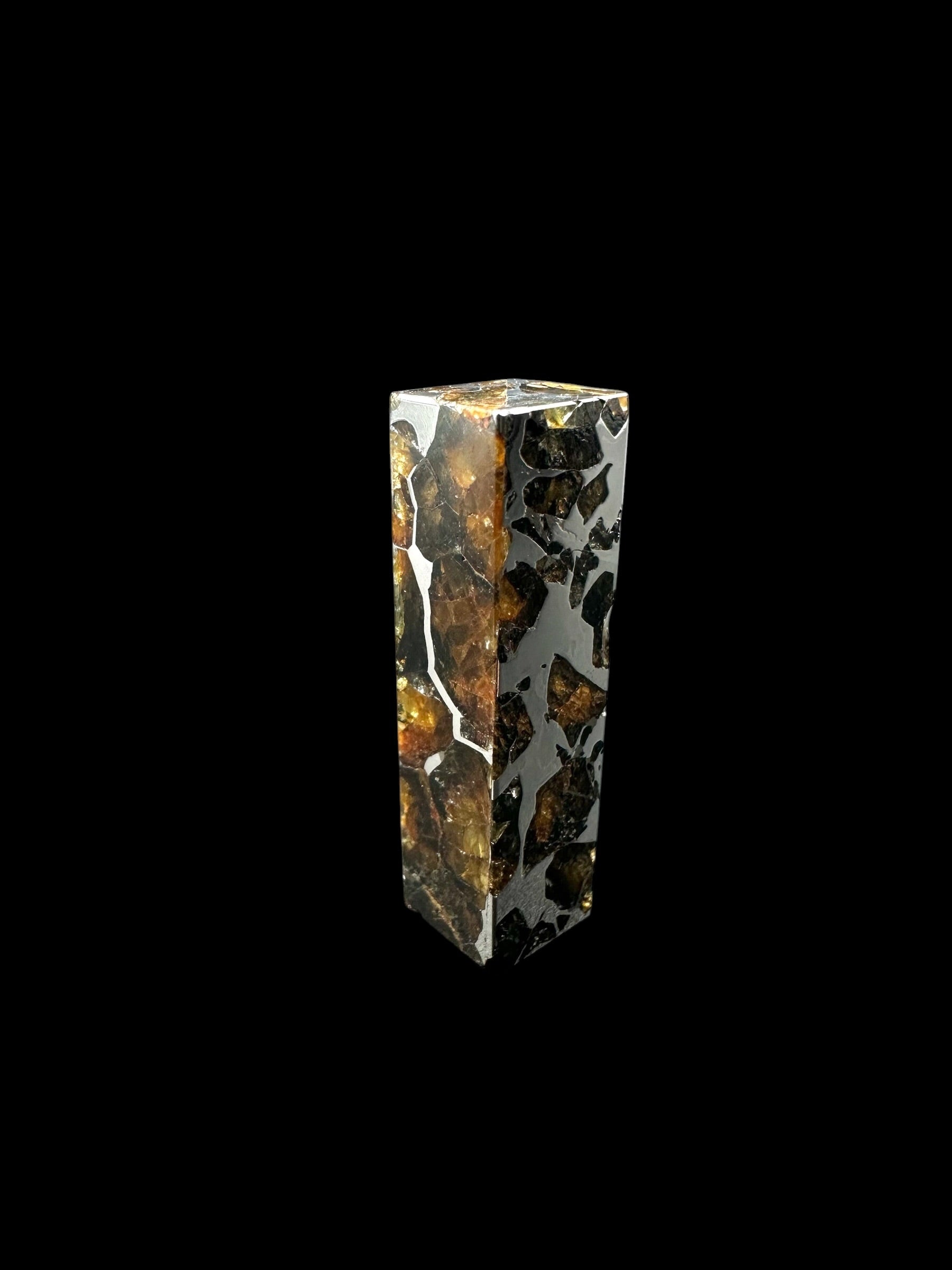 Meteorite Pallasite Seymchan – Rectangular prism 9,4g – Russia