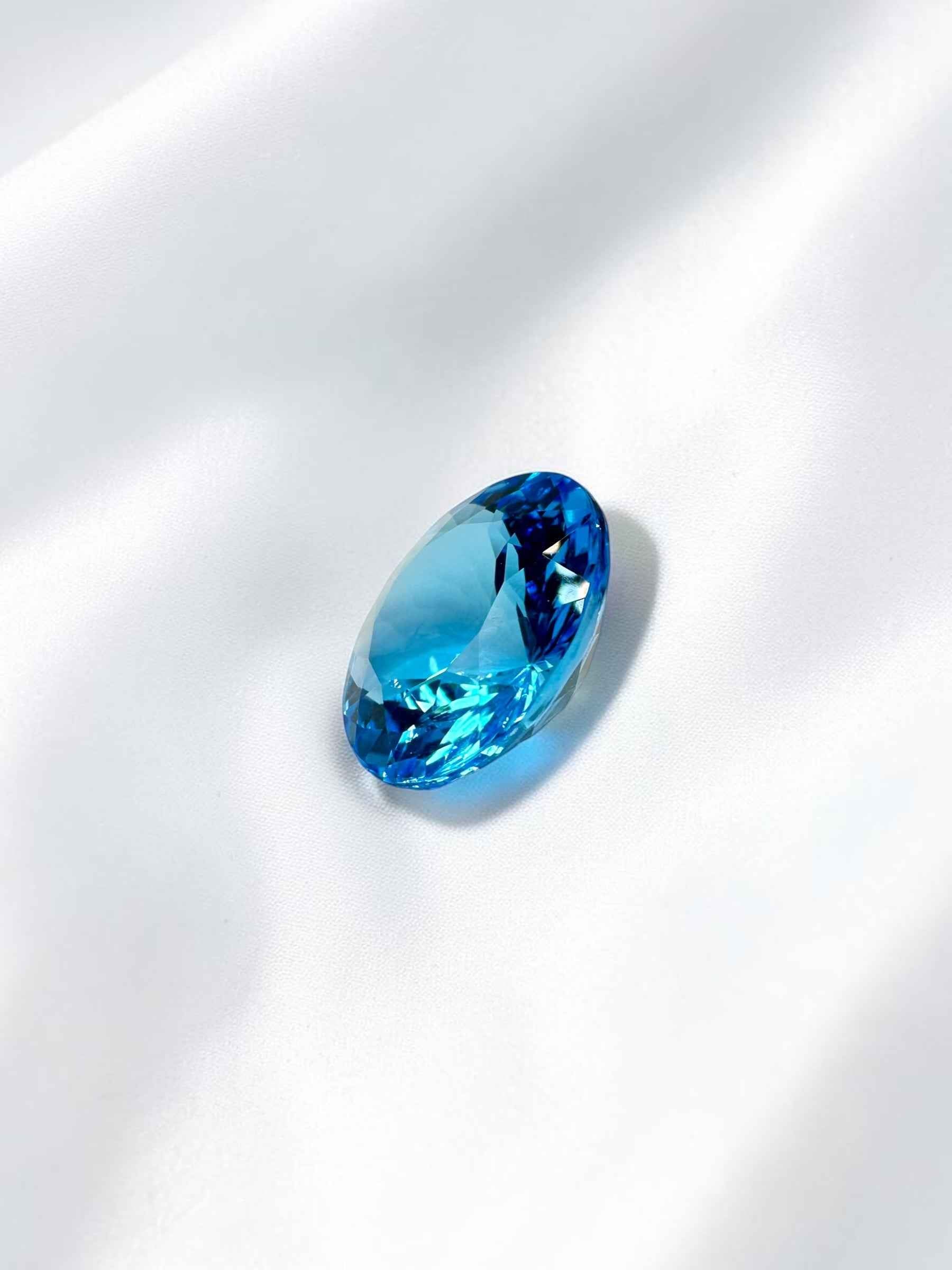 Faceted Swiss Blue Topaz from Sri Lanka 7,95ct - BT09