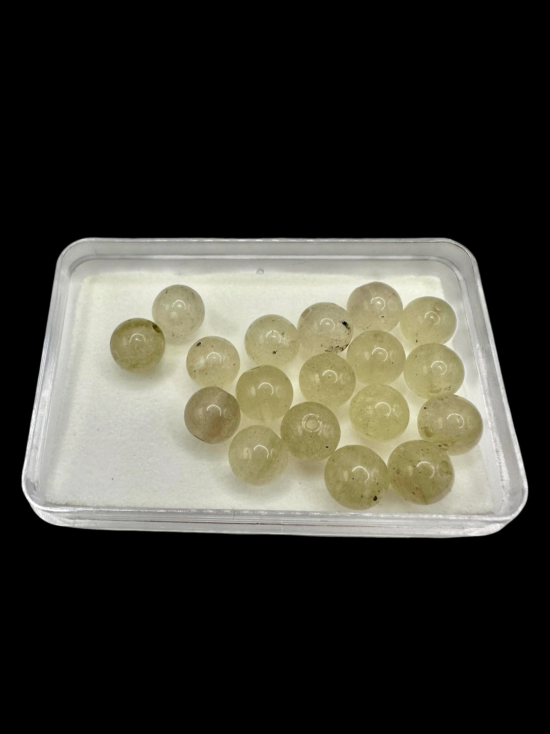 Libyan desert glass bead sphere 7 mm – random piece - LSK01