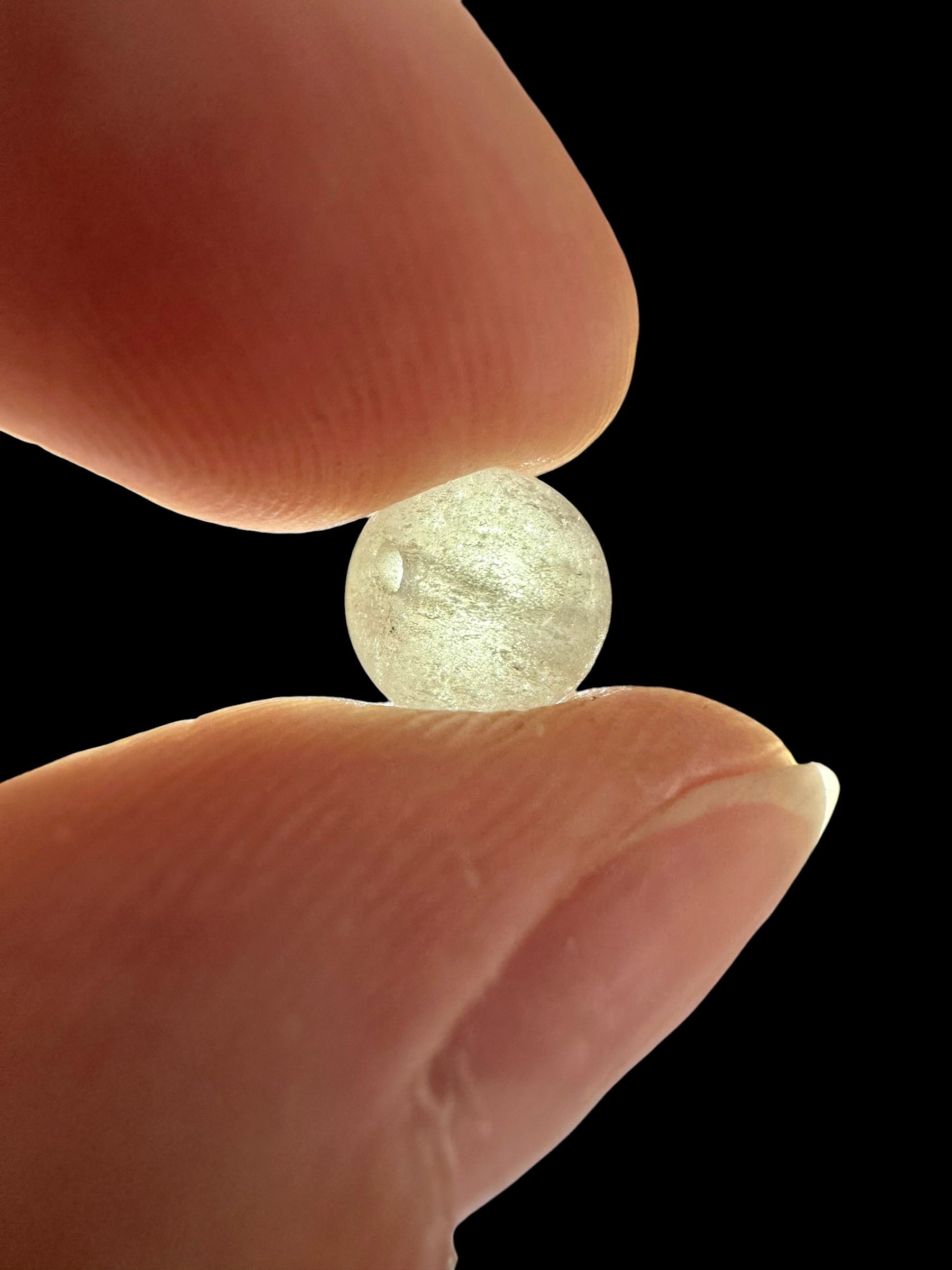 Libyan desert glass bead sphere - LSK02