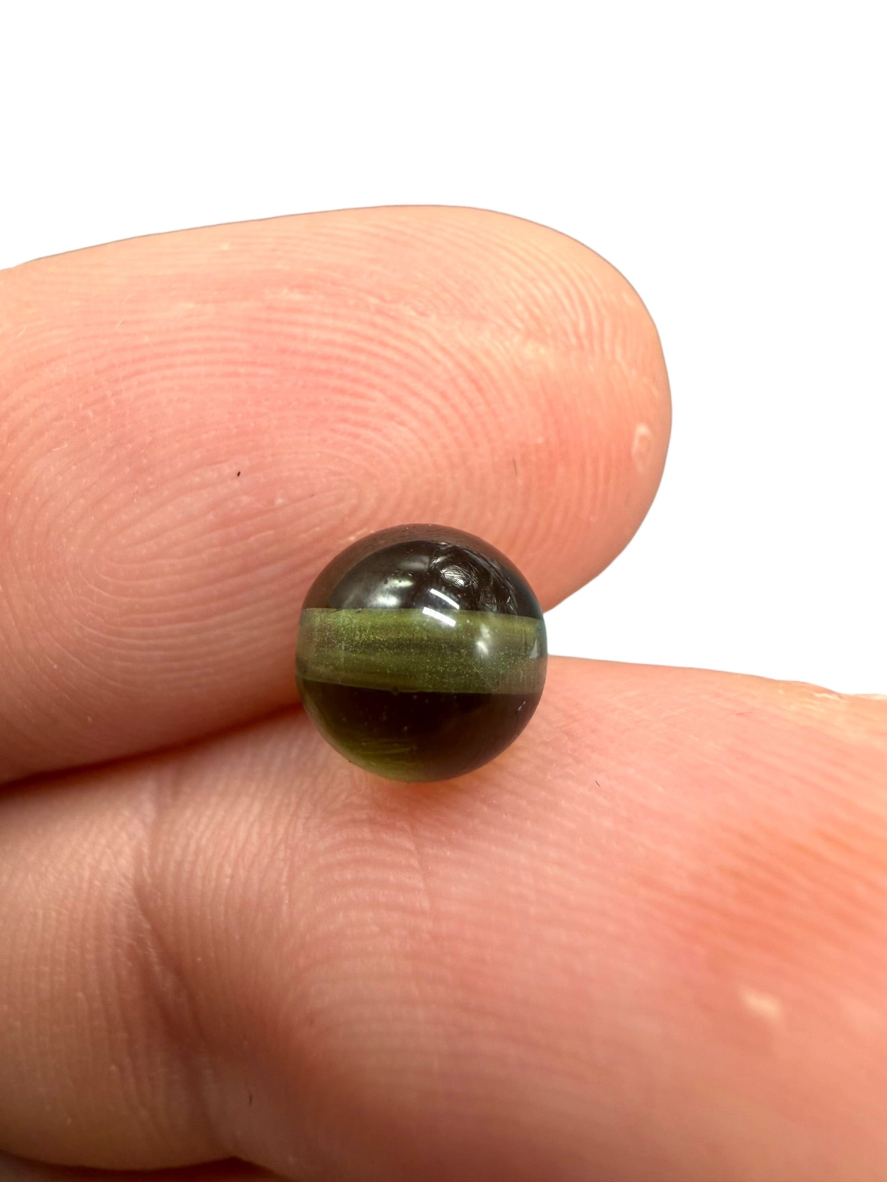 Moldavite bead with a drilled hole – sphere – random piece - VK055