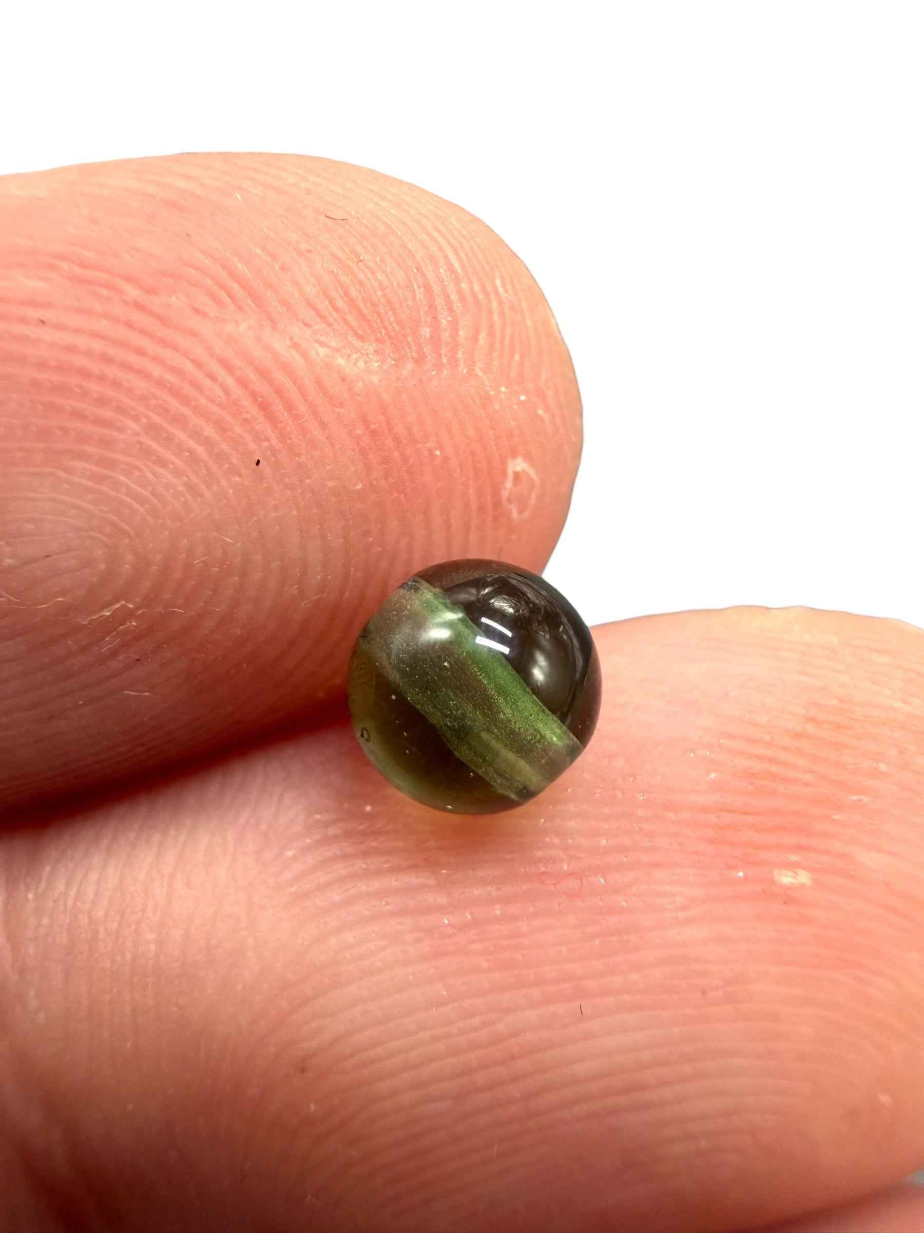 Moldavite bead with a drilled hole – sphere - VK056