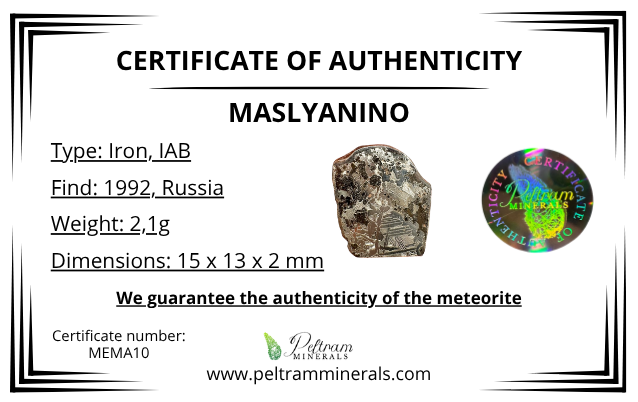 Meteorite Maslyanino 2,1g – Russia - MEMA10