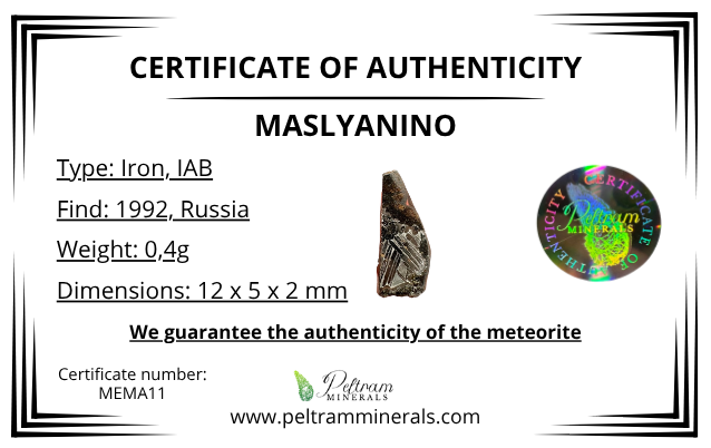 Meteorite Maslyanino 0,4g – Russia - MEMA11