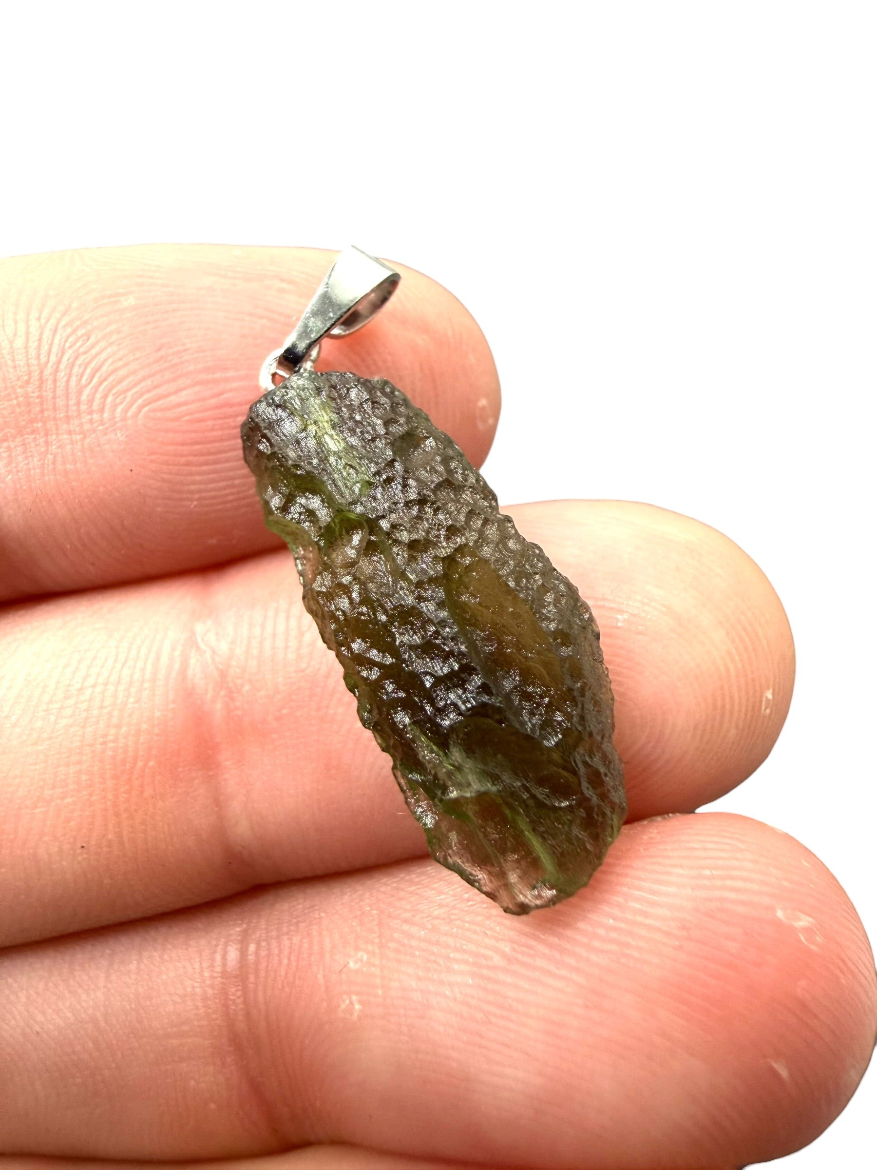 Moldavite pendant in a box – random piece - VK13