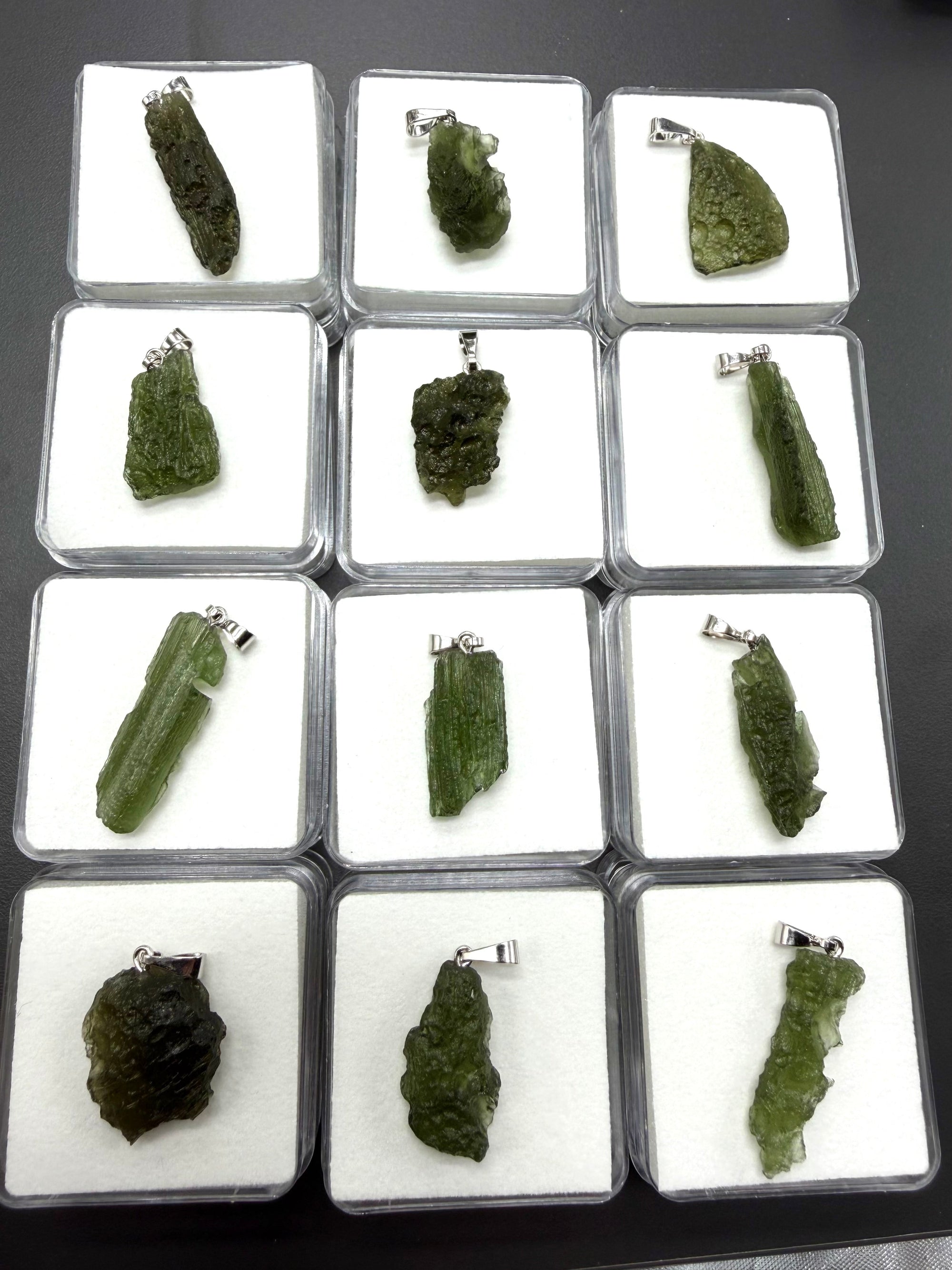 Moldavite pendant in a box – random piece