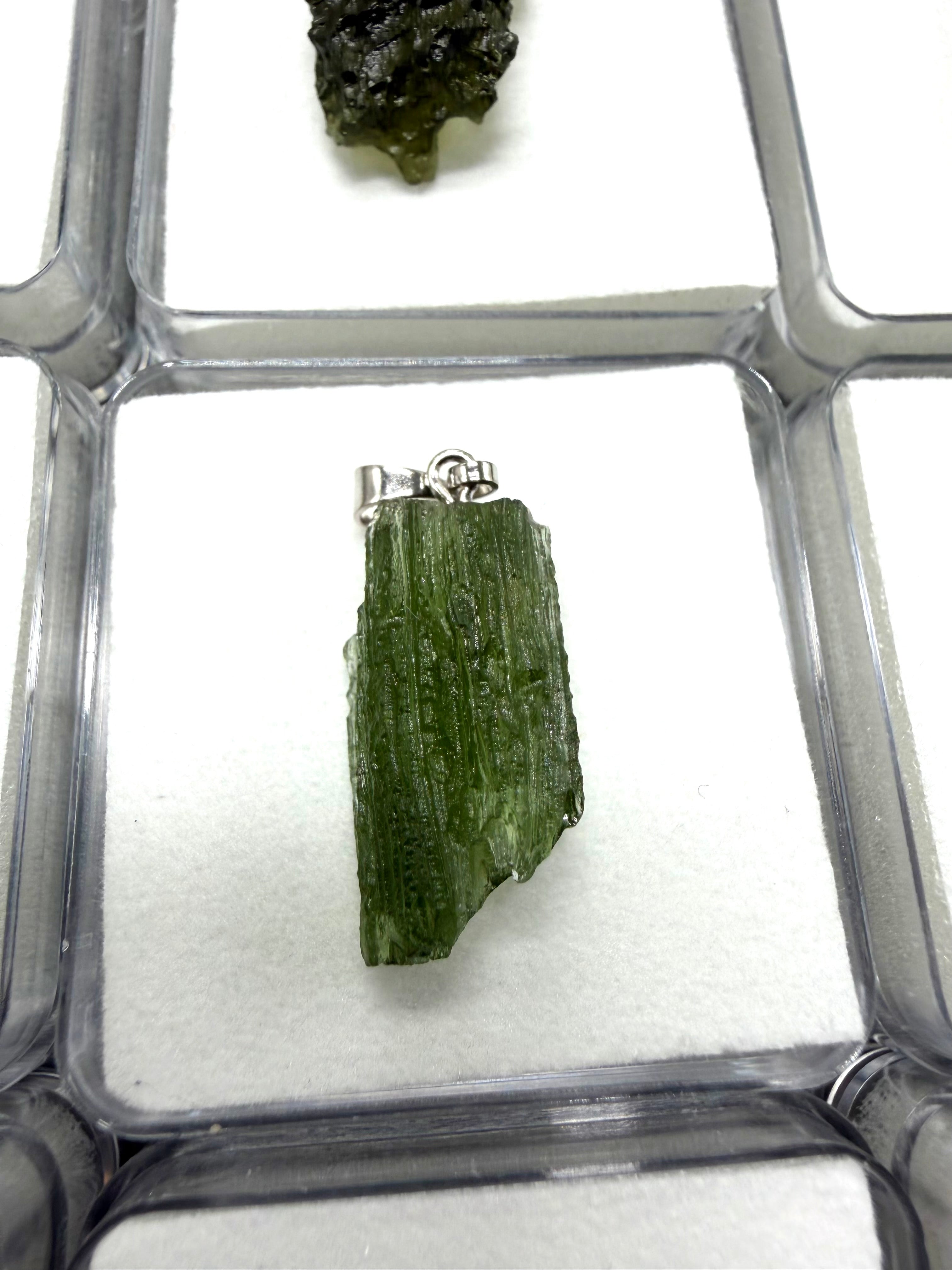 Moldavite pendant in a box – random piece - VK13