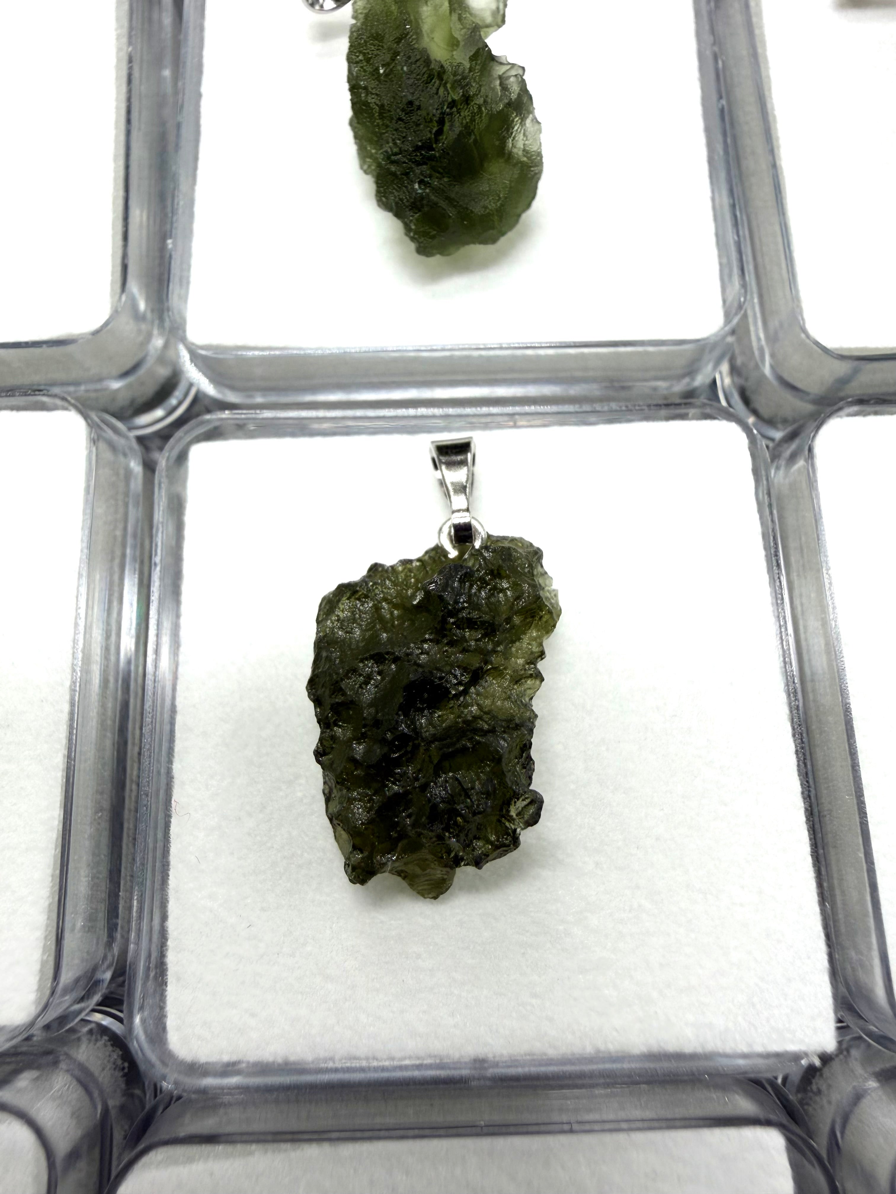 Moldavite pendant in a box – random piece - VK13